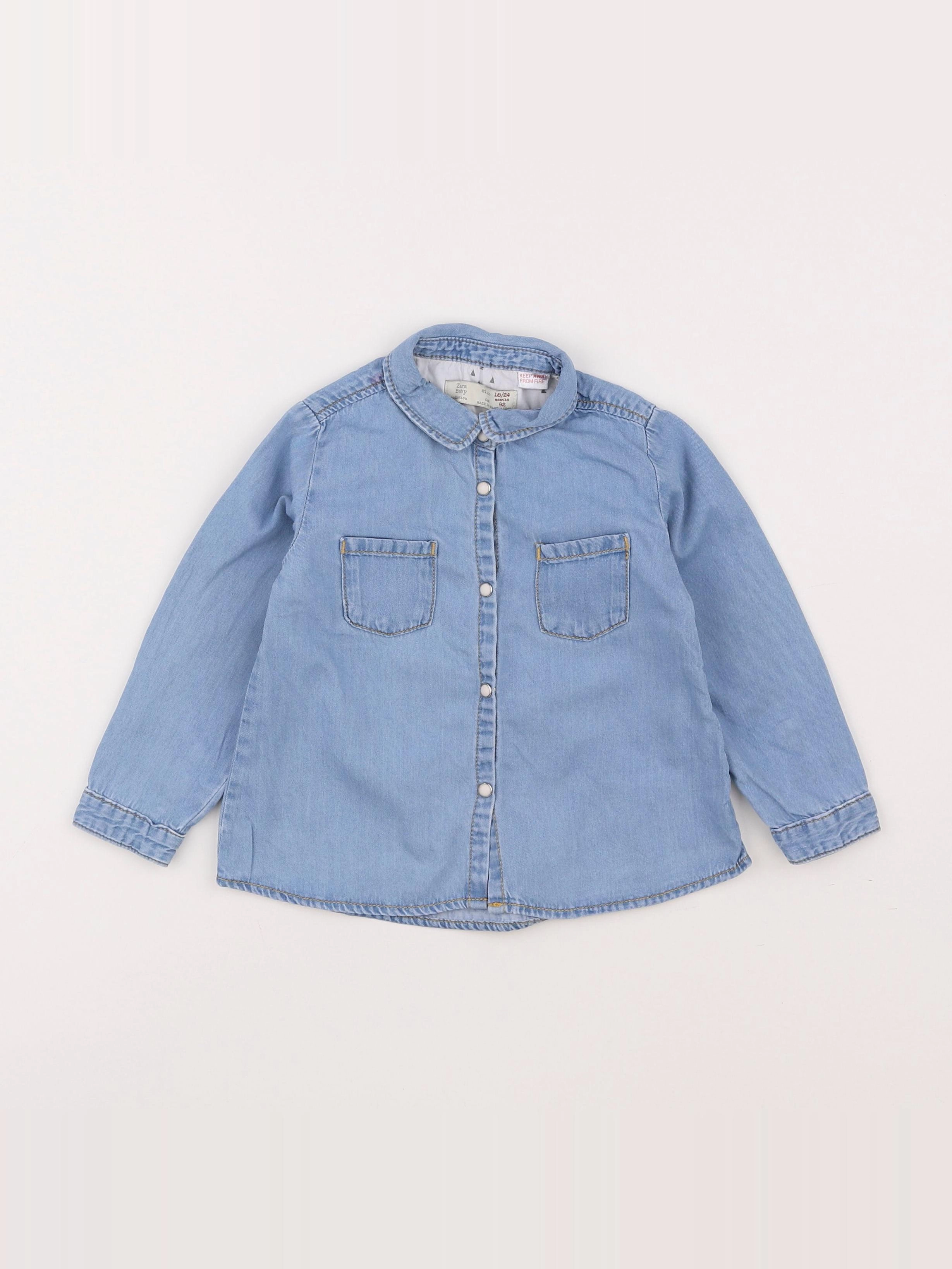 Zara - blouse bleu - 18 mois à 2 ans