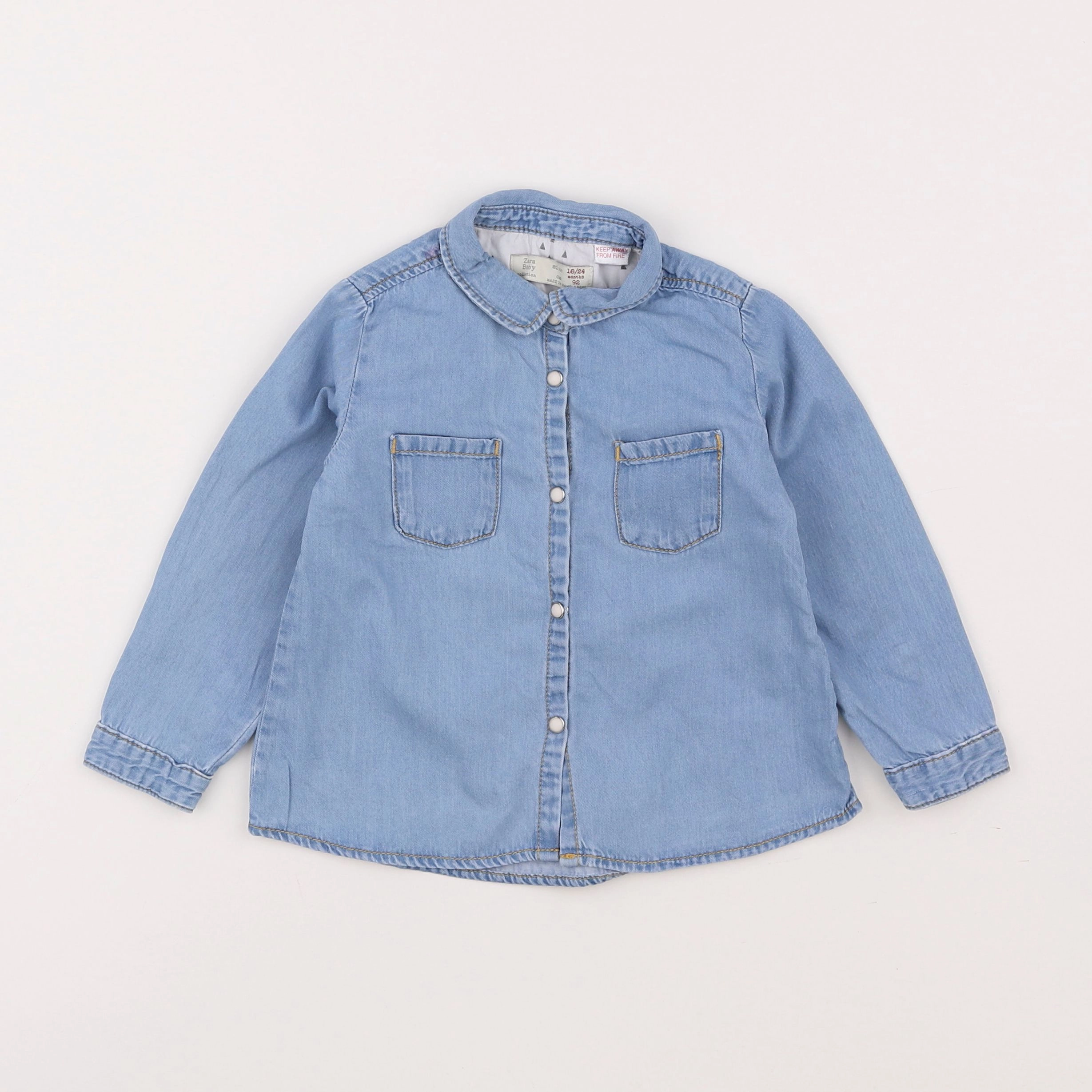 Zara - blouse bleu - 18 mois à 2 ans
