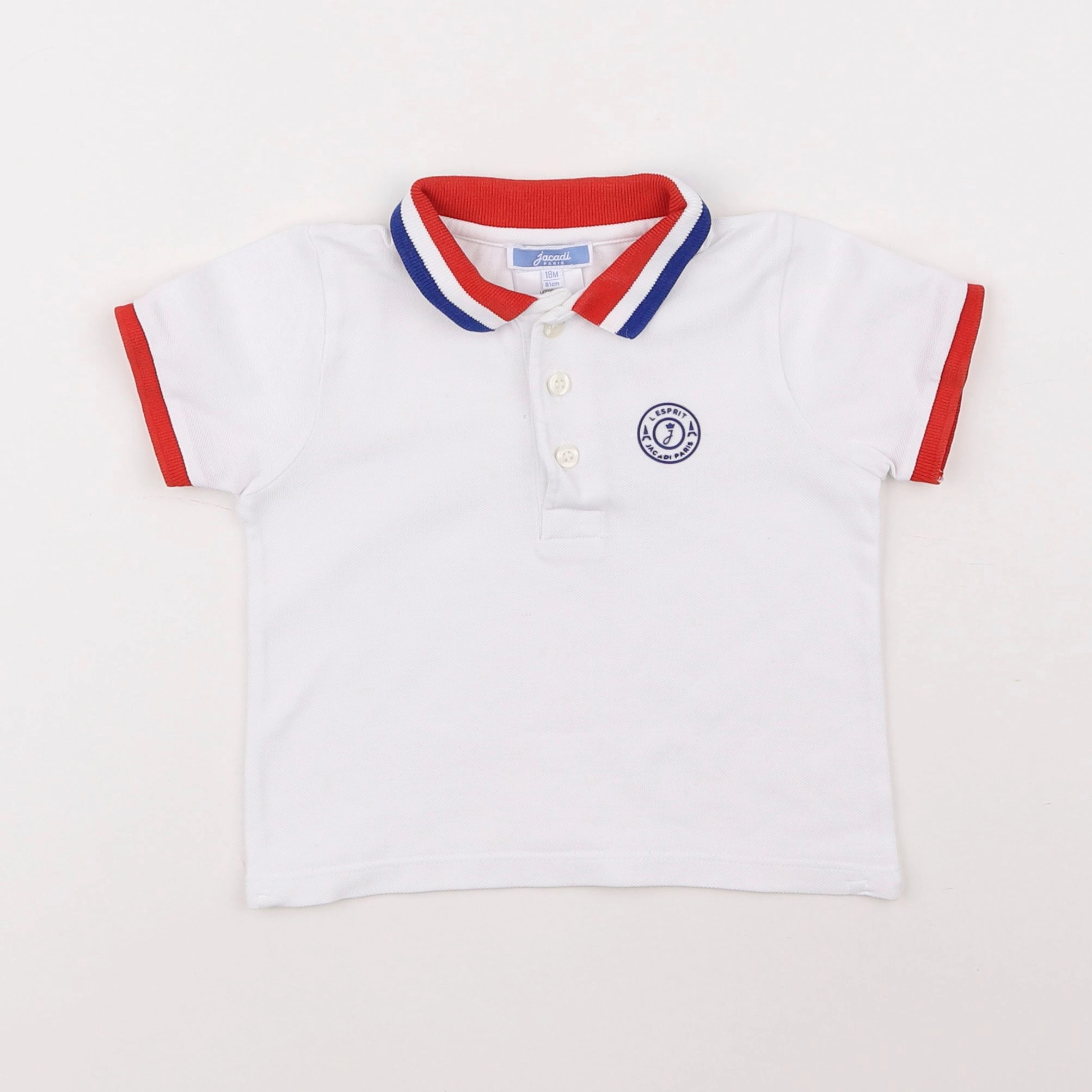 Jacadi - polo blanc - 18 mois