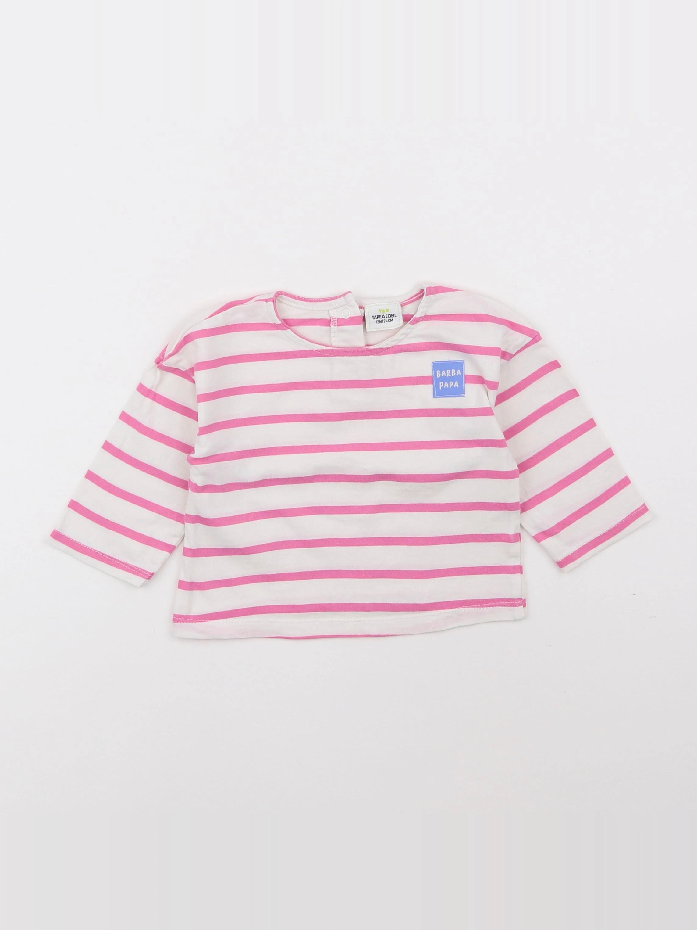 Tape à l'oeil - tee-shirt rose - 12 mois