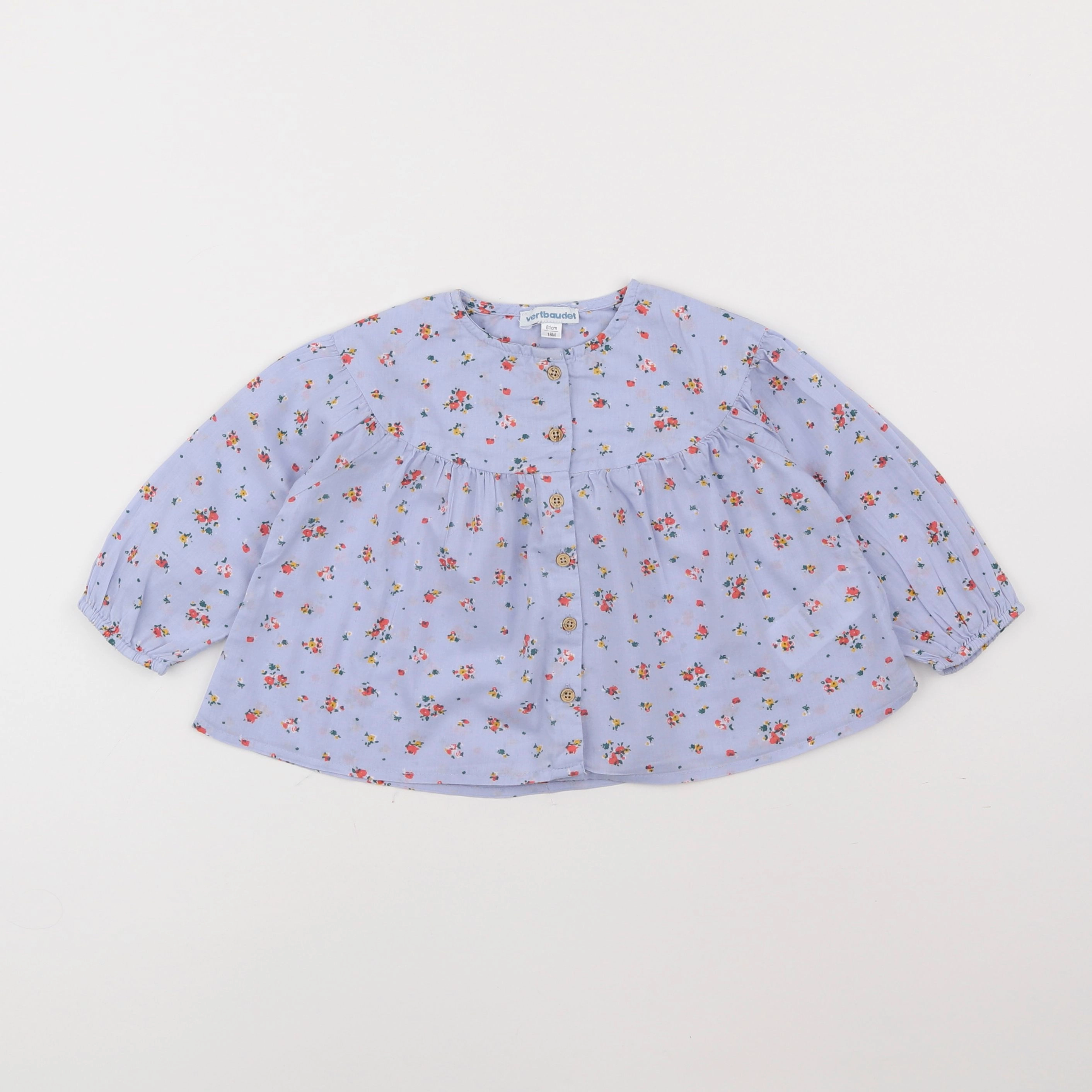Vertbaudet - blouse bleu - 18 mois