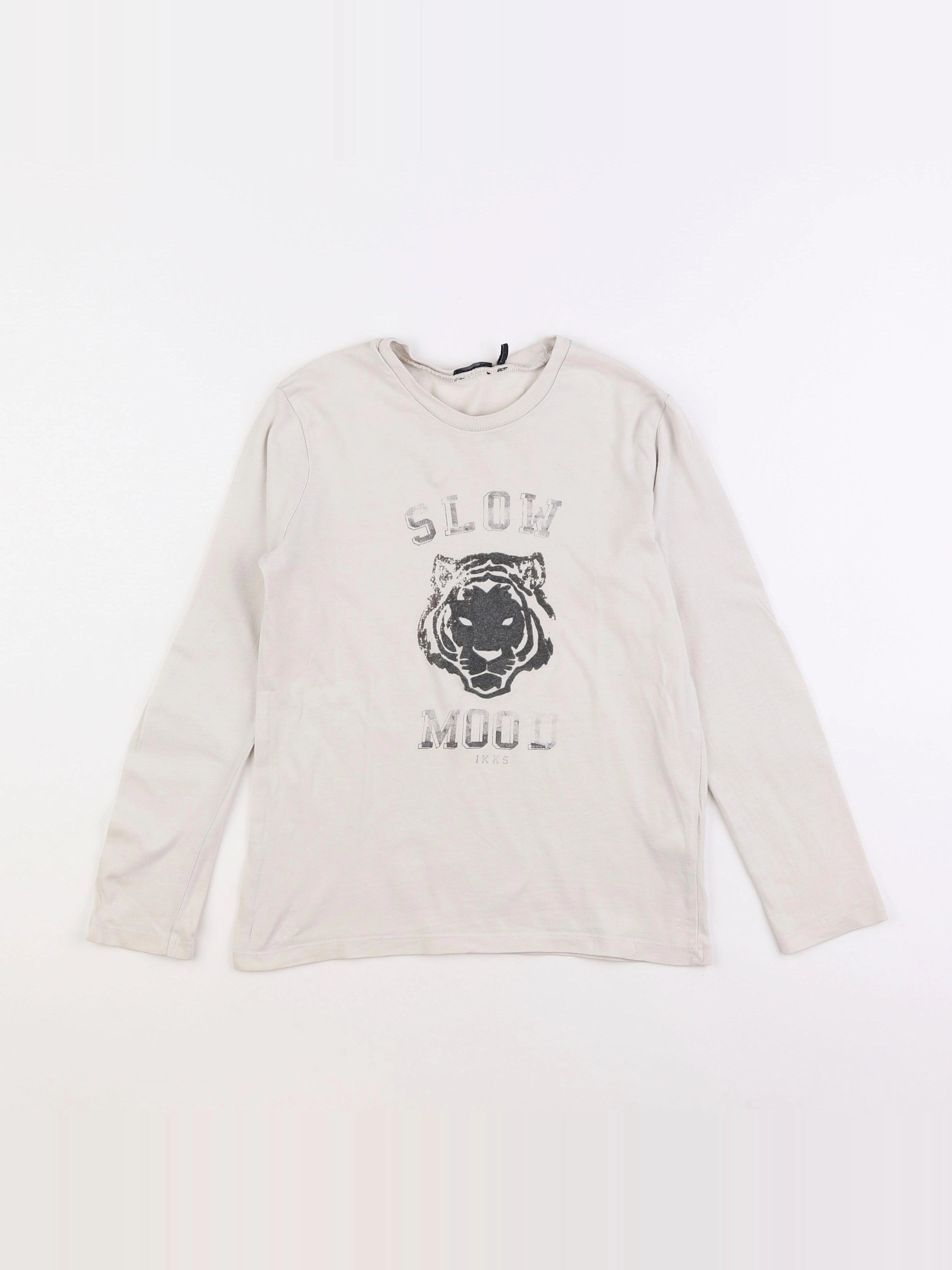 IKKS - tee-shirt beige - 8 ans