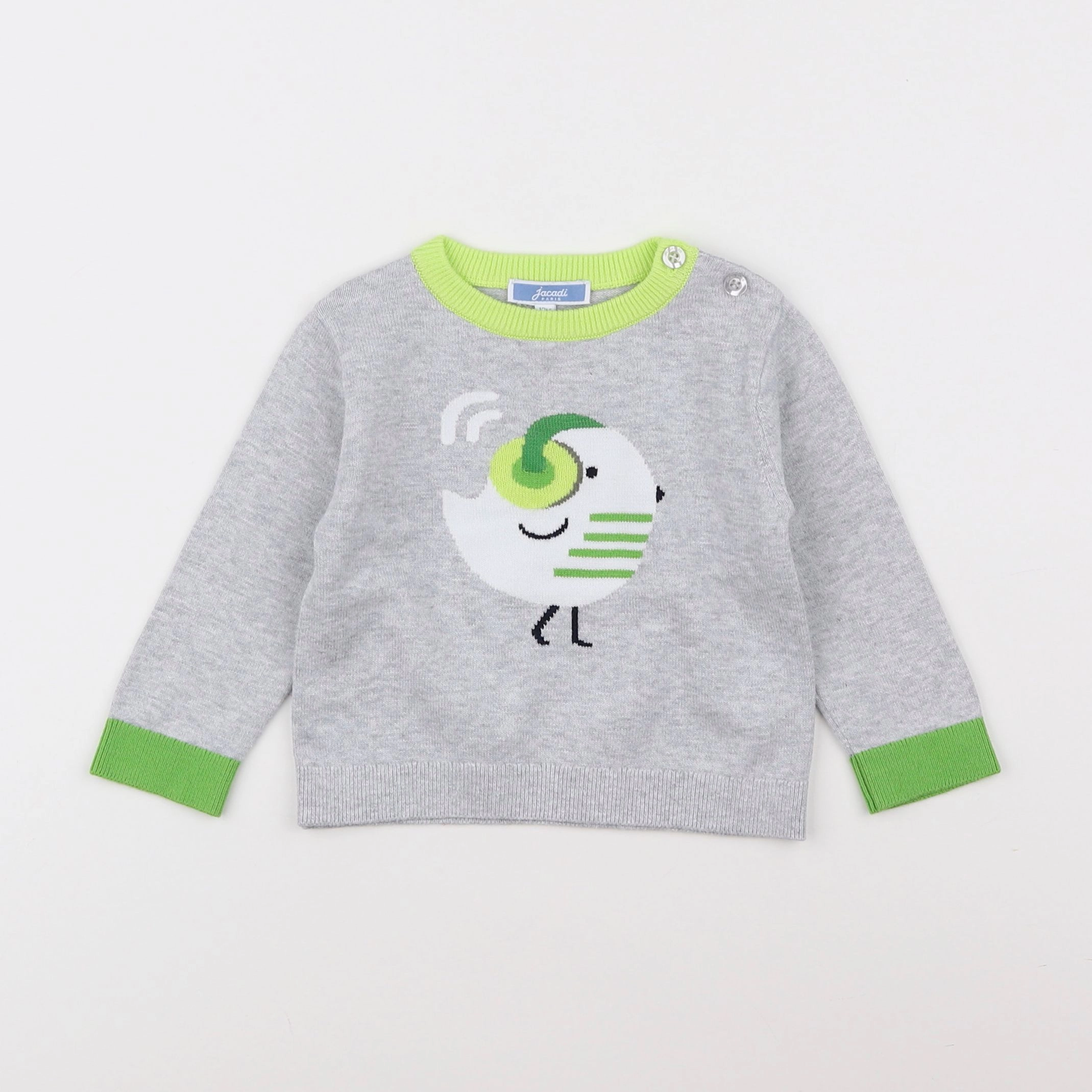 Jacadi - pull gris - 12 mois