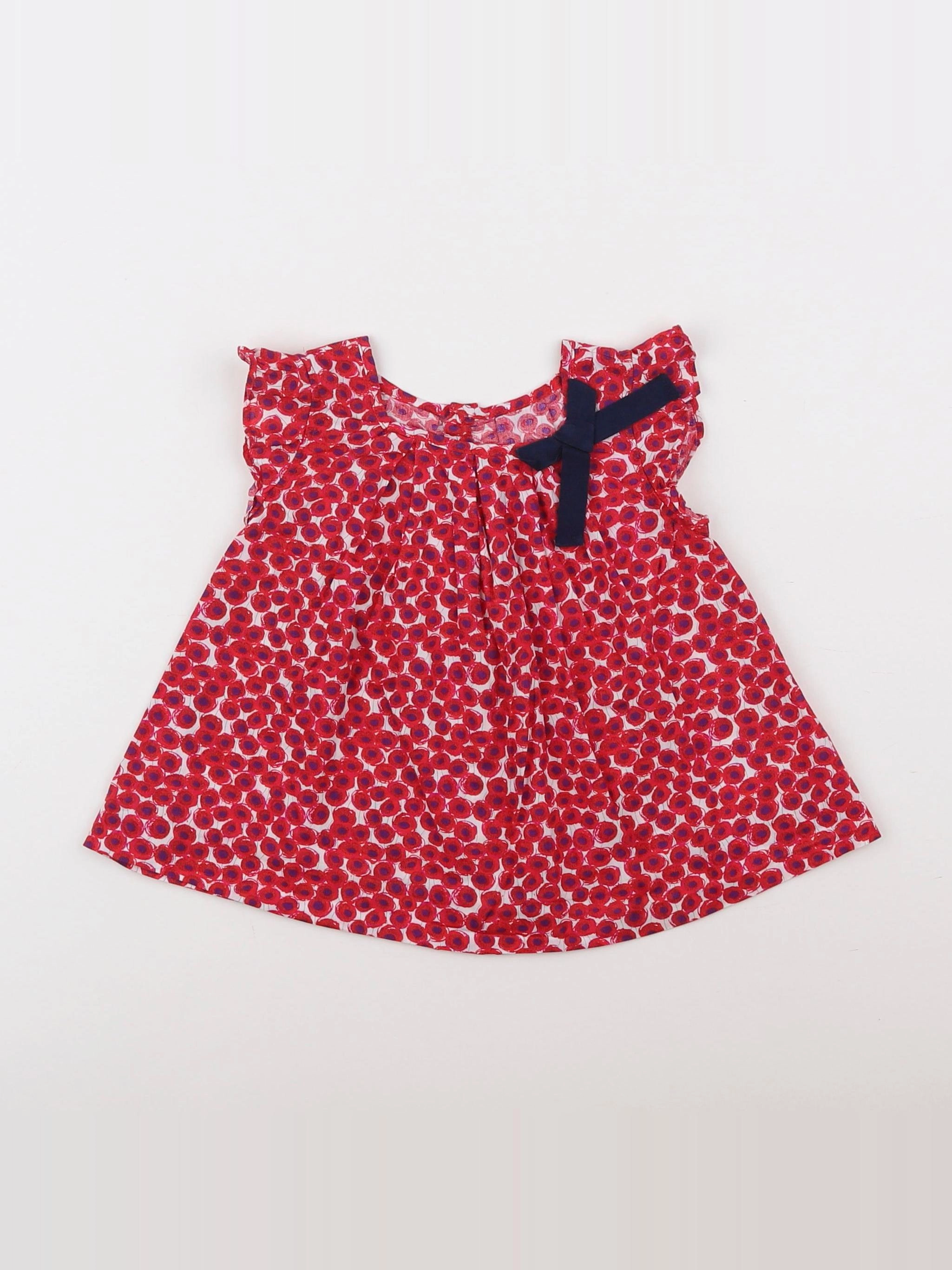 Jacadi - blouse rouge - 12 mois