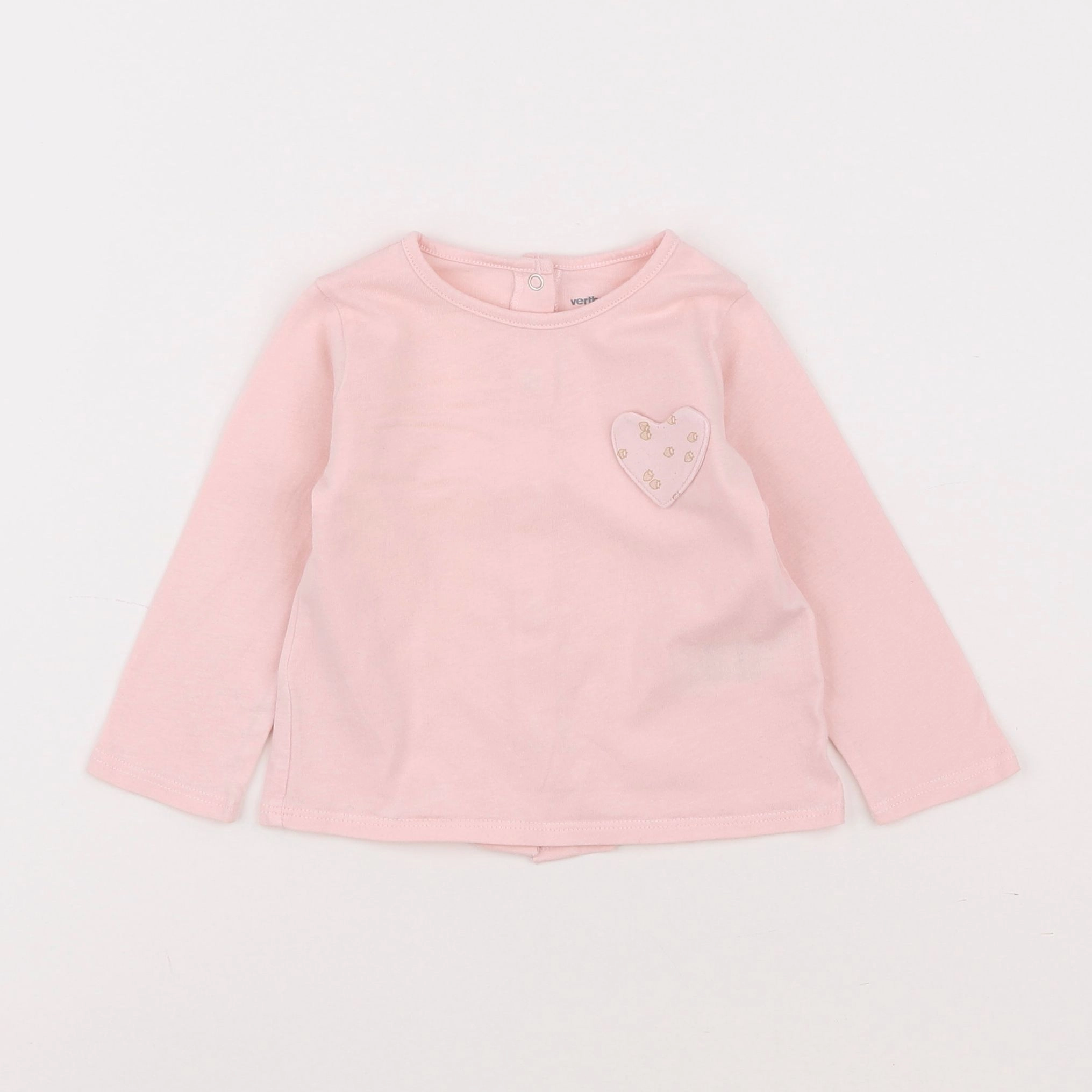 Vertbaudet - tee-shirt rose - 9 mois