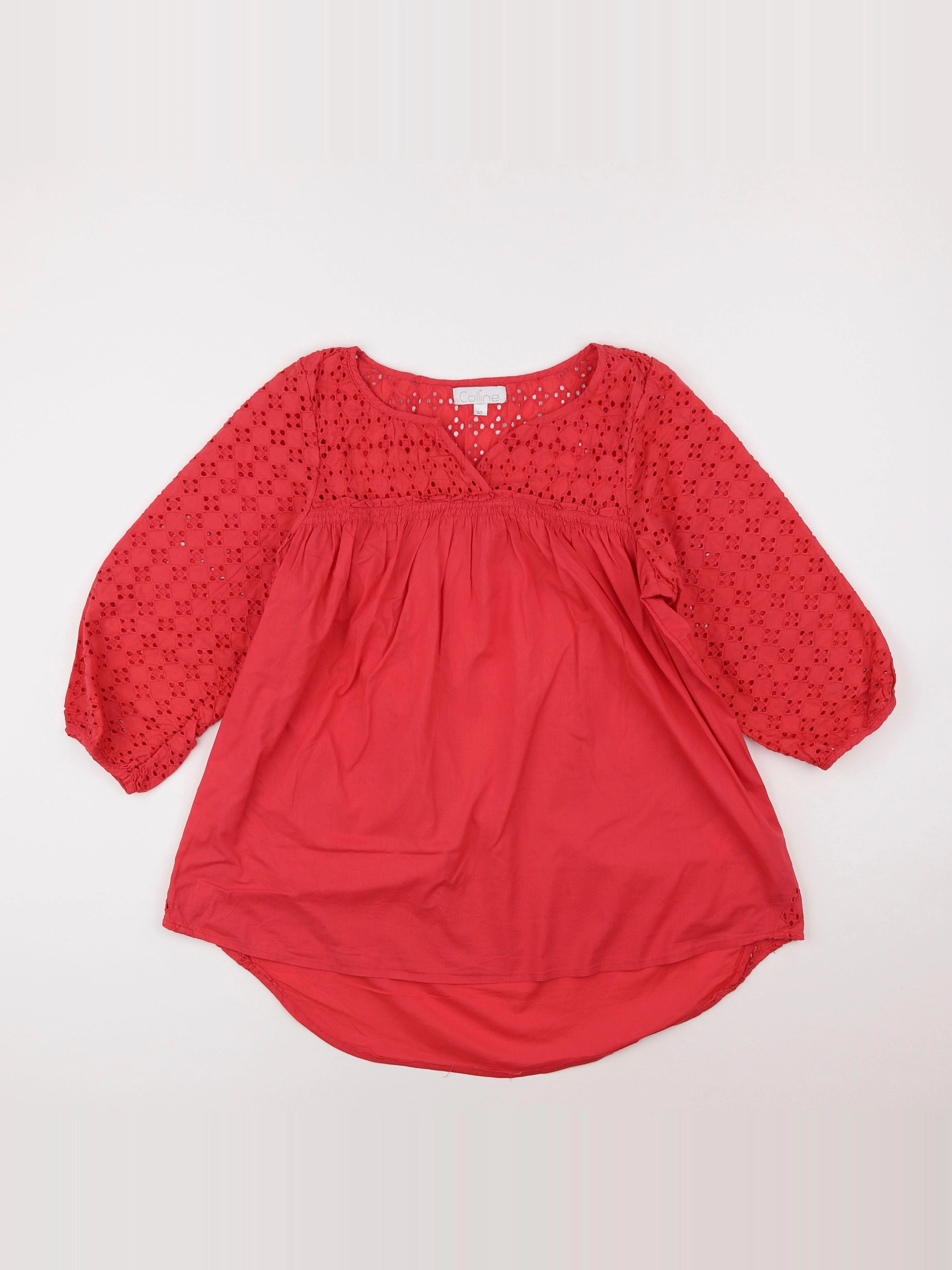 Vertbaudet - blouse grossesse rouge - 40