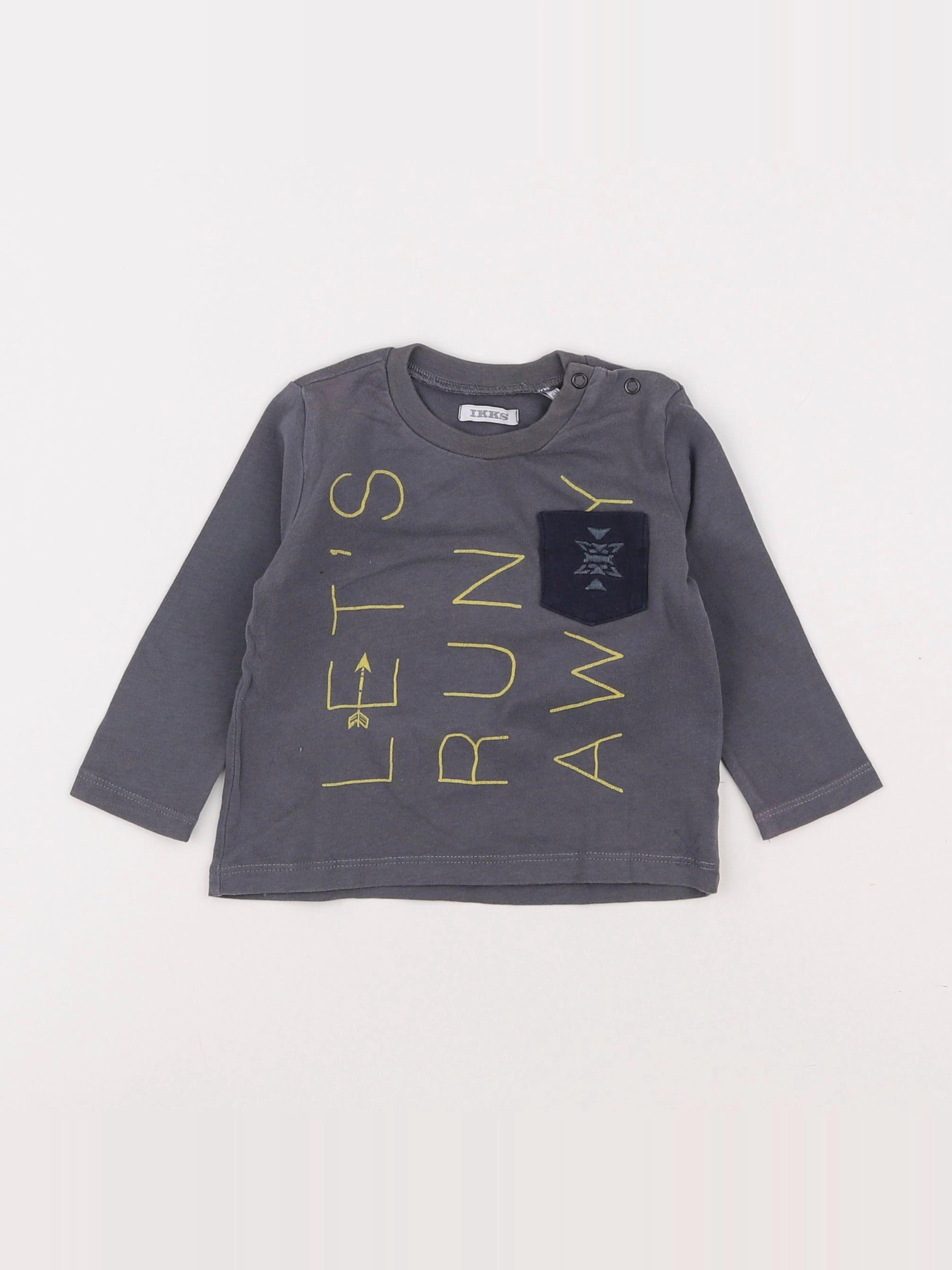 IKKS - tee-shirt gris - 6 mois