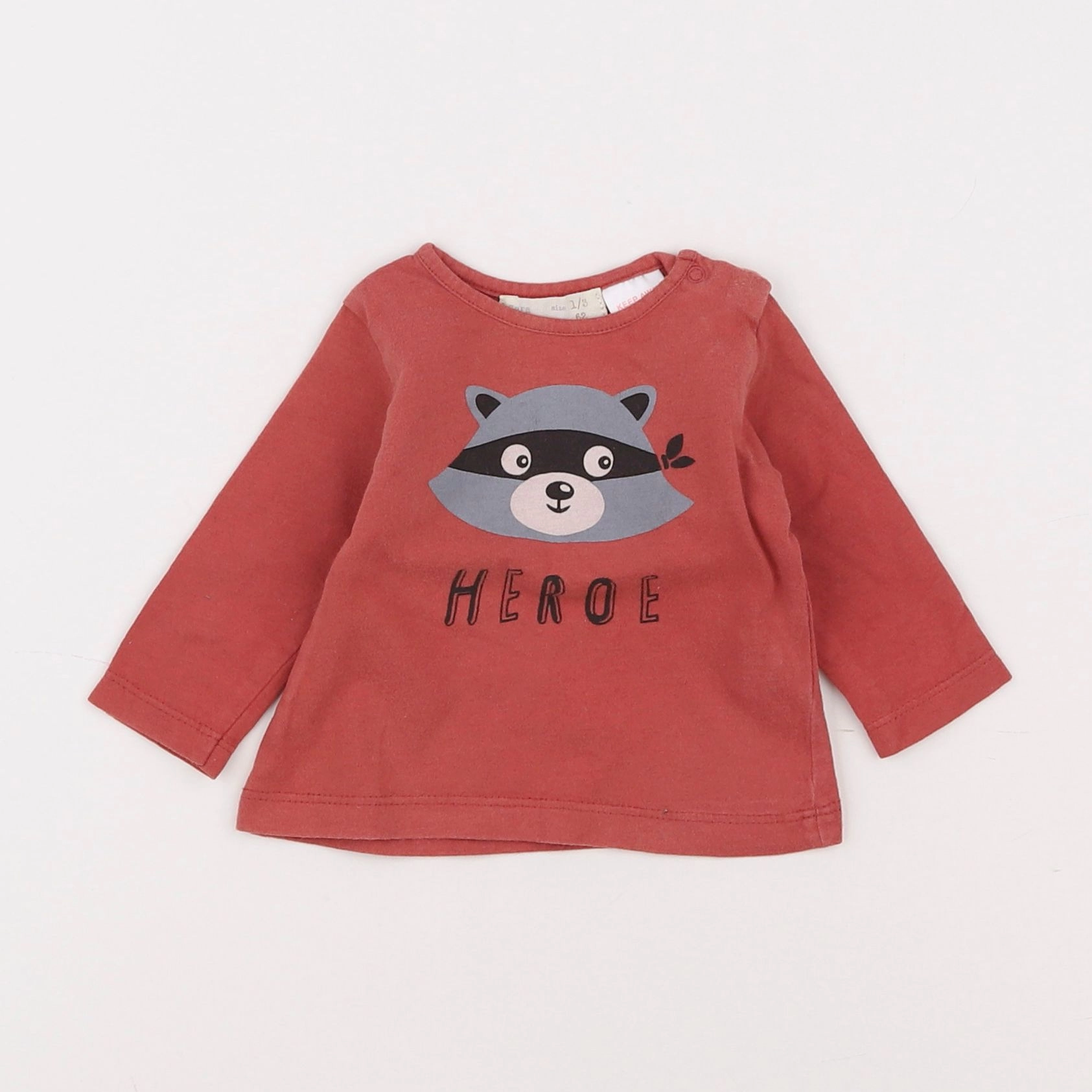 Zara - tee-shirt rouge - 1/3 mois