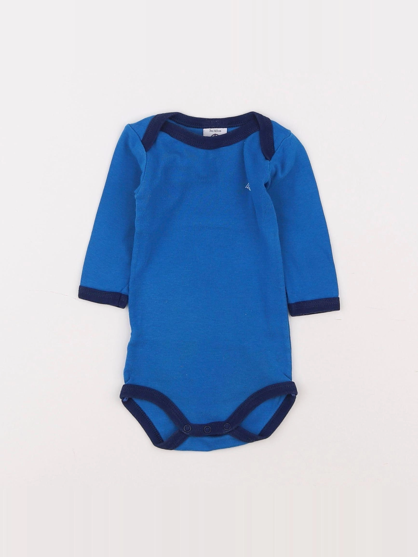 Petit Bateau - body bleu - 3 mois