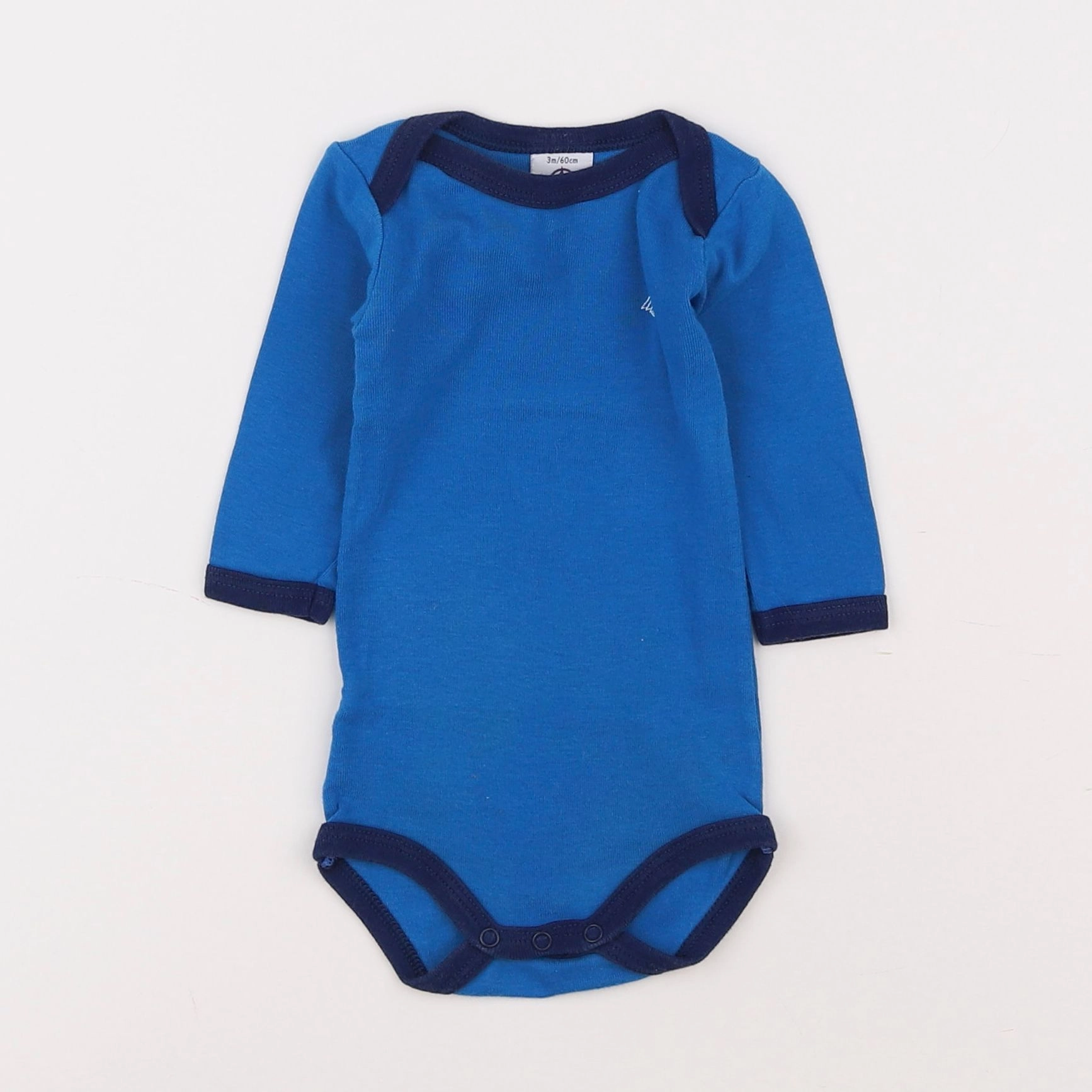 Petit Bateau - body bleu - 3 mois
