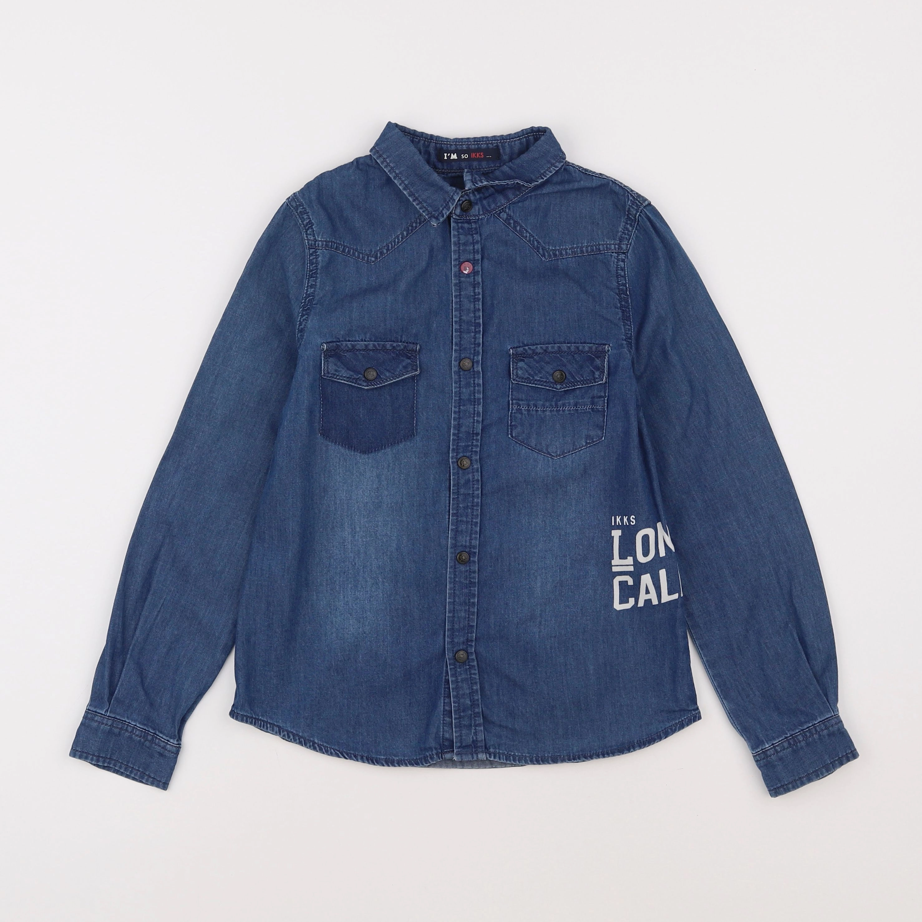 IKKS - chemise bleu - 8 ans