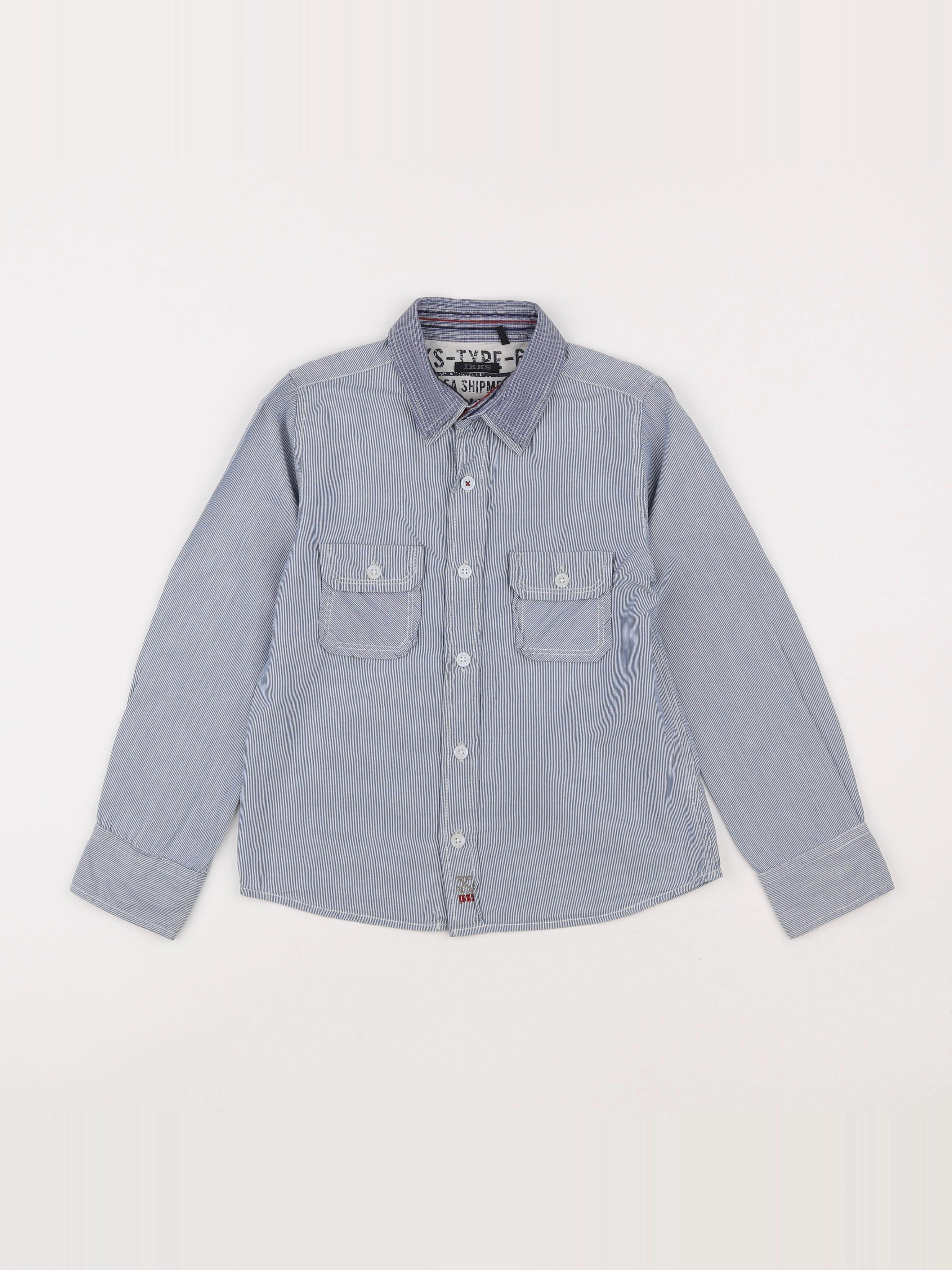 IKKS - chemise imprimé au dos bleu - 8 ans