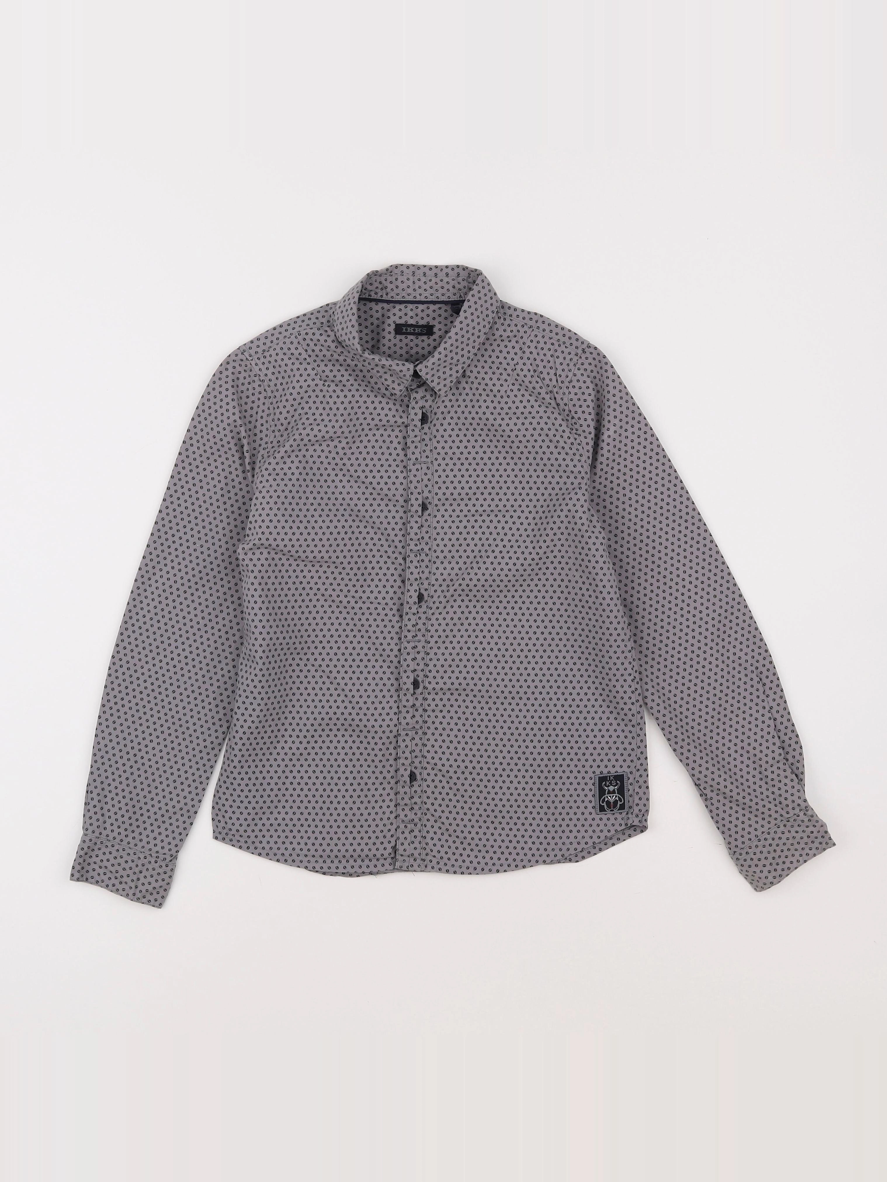 IKKS - chemise imprimé au dos gris - 8 ans