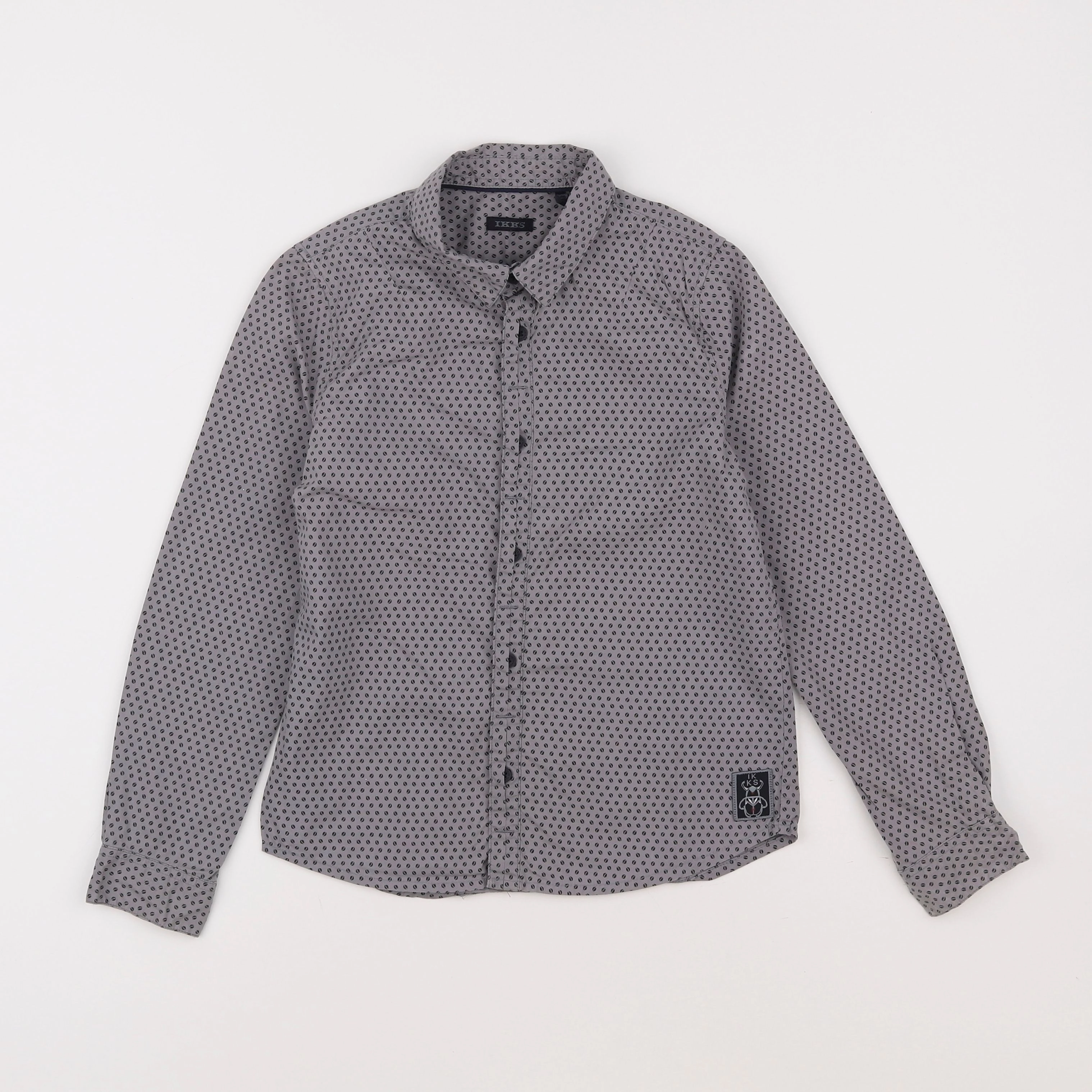 IKKS - chemise imprimé au dos gris - 8 ans