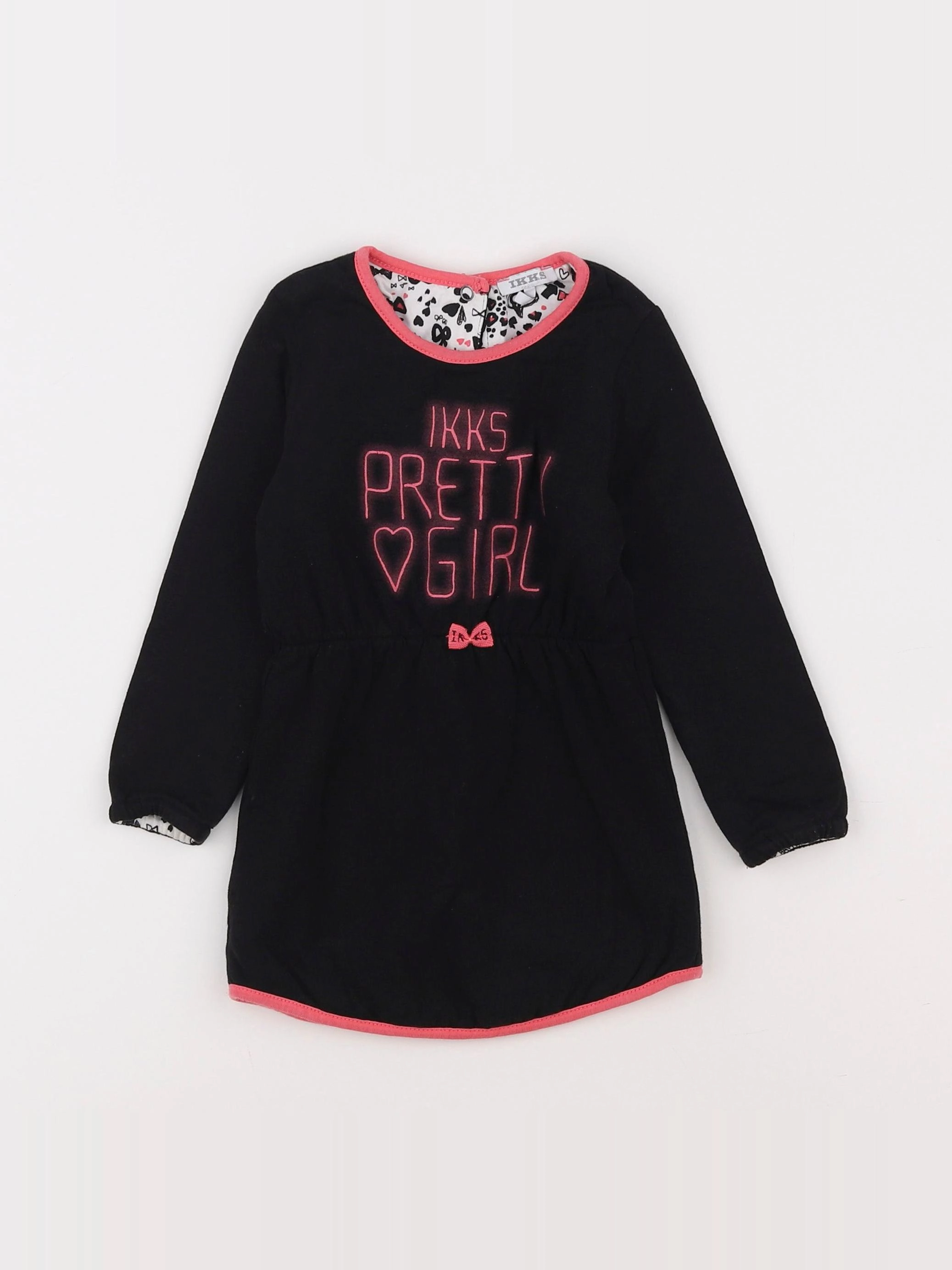 IKKS - robe réversible noir, blanc - 2 ans