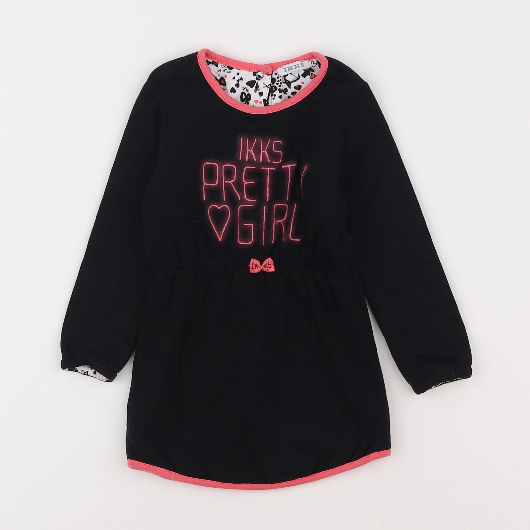 IKKS - robe réversible noir, blanc - 2 ans