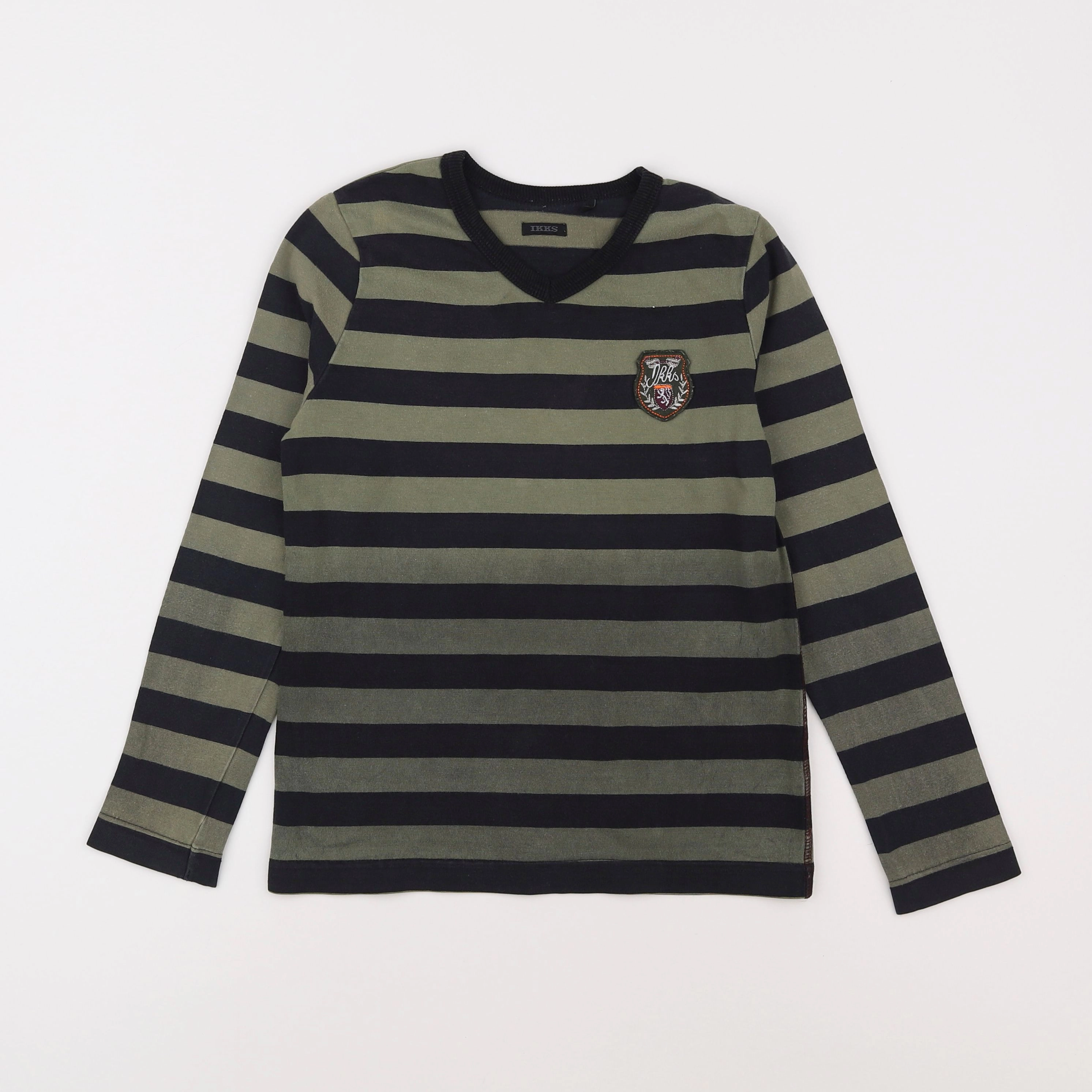IKKS - tee-shirt vert, noir - 8 ans