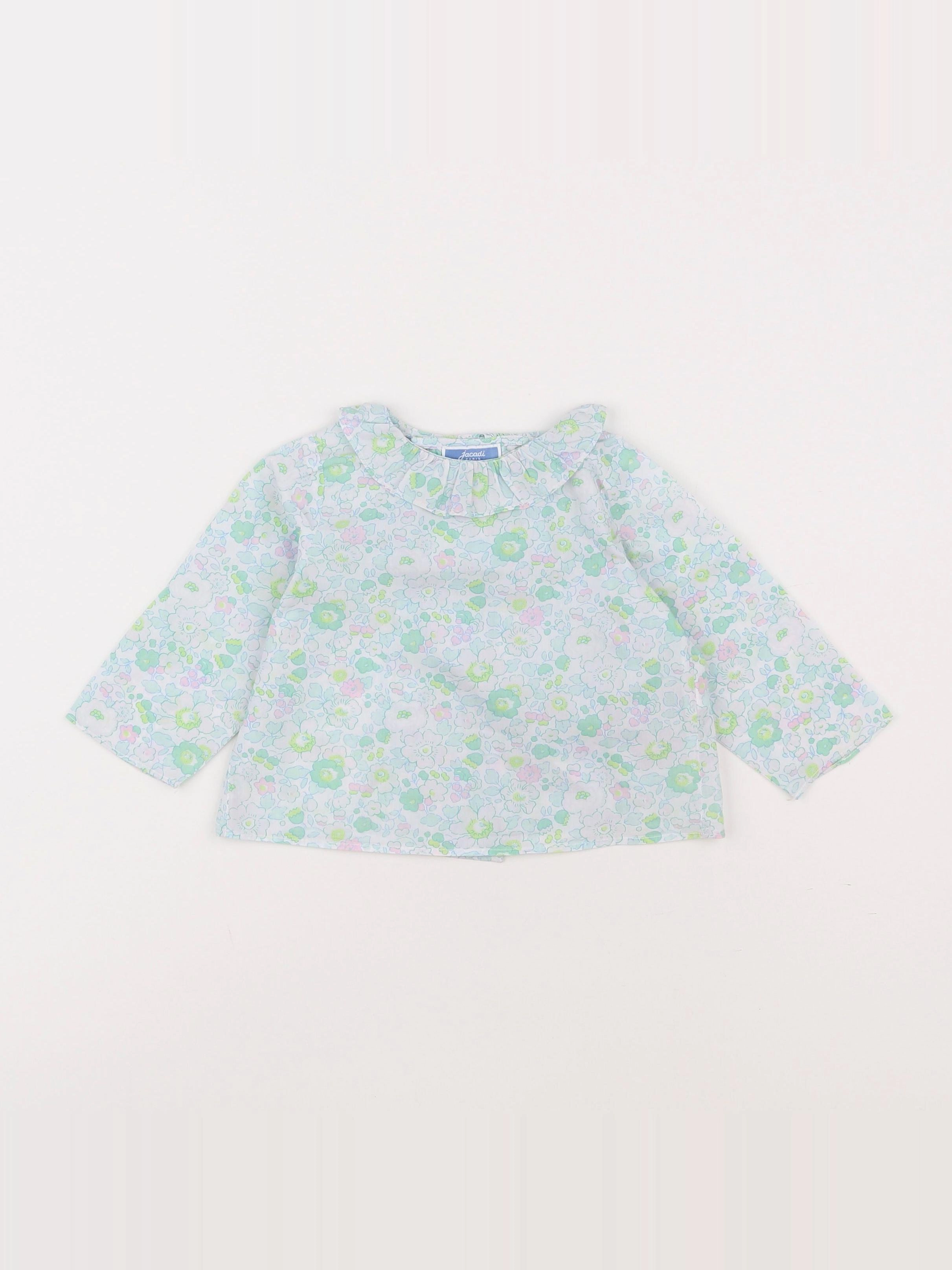 Jacadi - blouse liberty coton multicolore - 12 mois