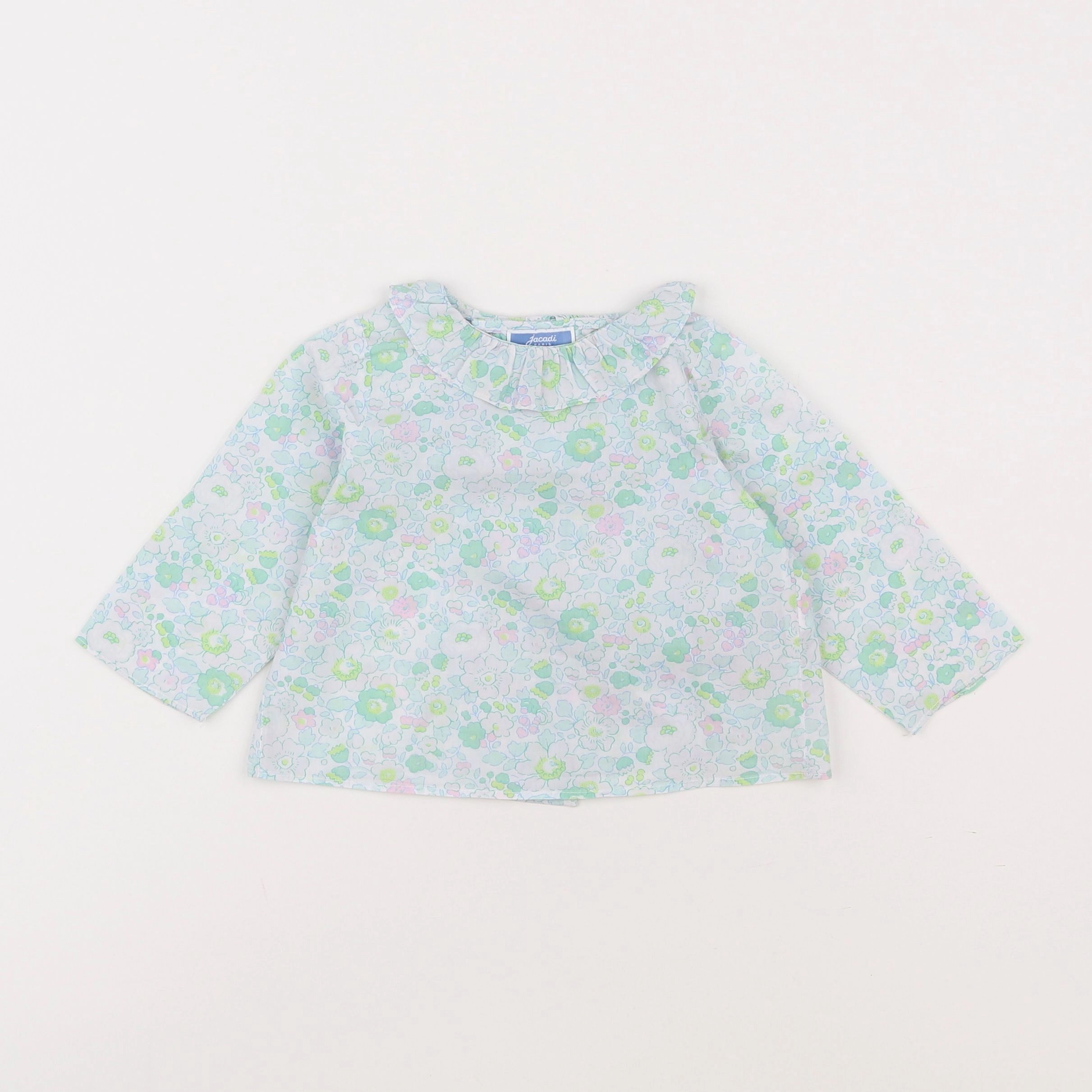 Jacadi - blouse liberty coton multicolore - 12 mois