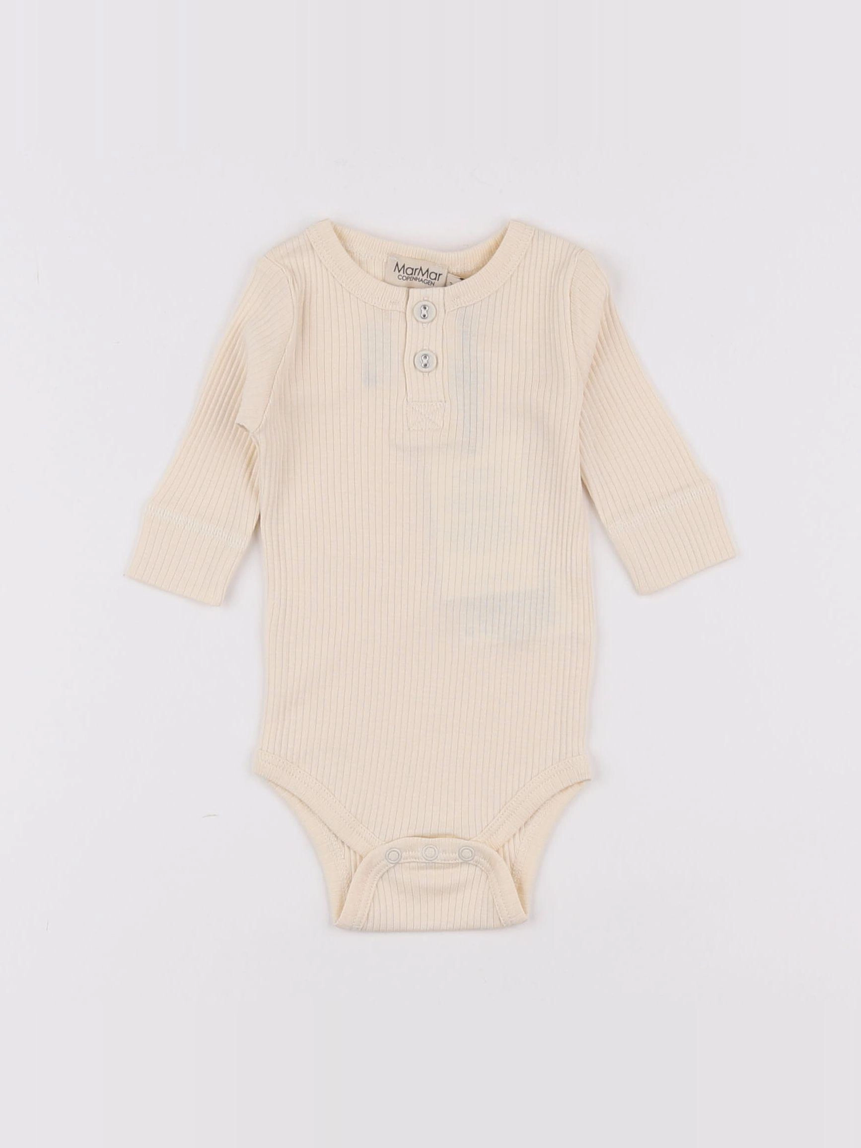 Marmar - Body manches longues avec boutons beige - 1 mois
