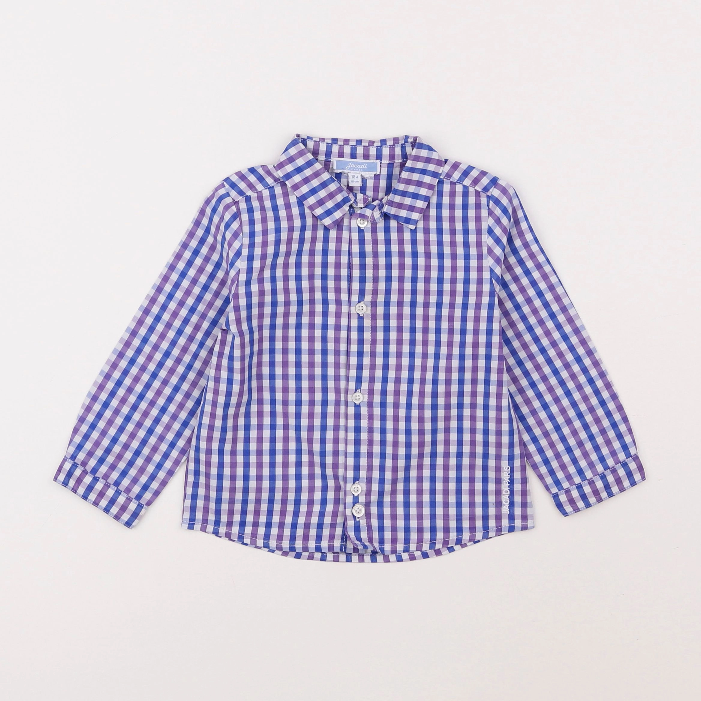 Jacadi - chemise bleu, violet - 18 mois