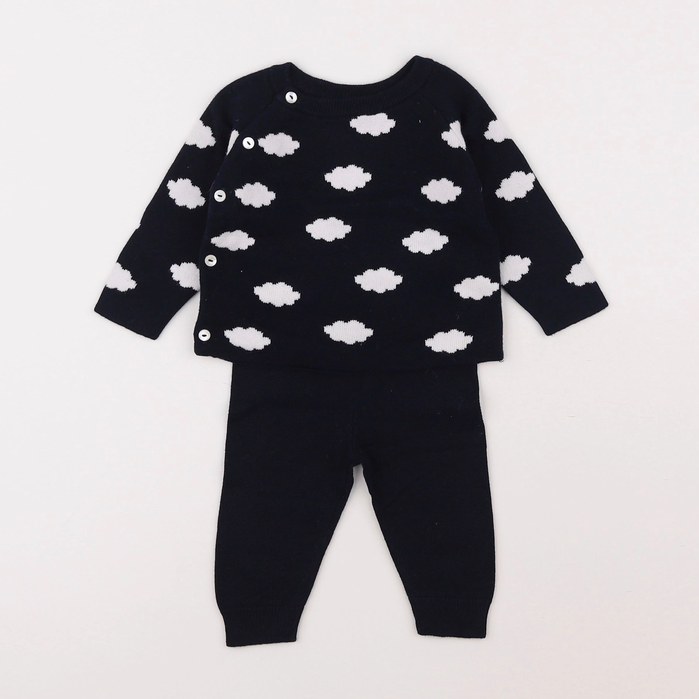 Jacadi - ensemble bleu - 6 mois