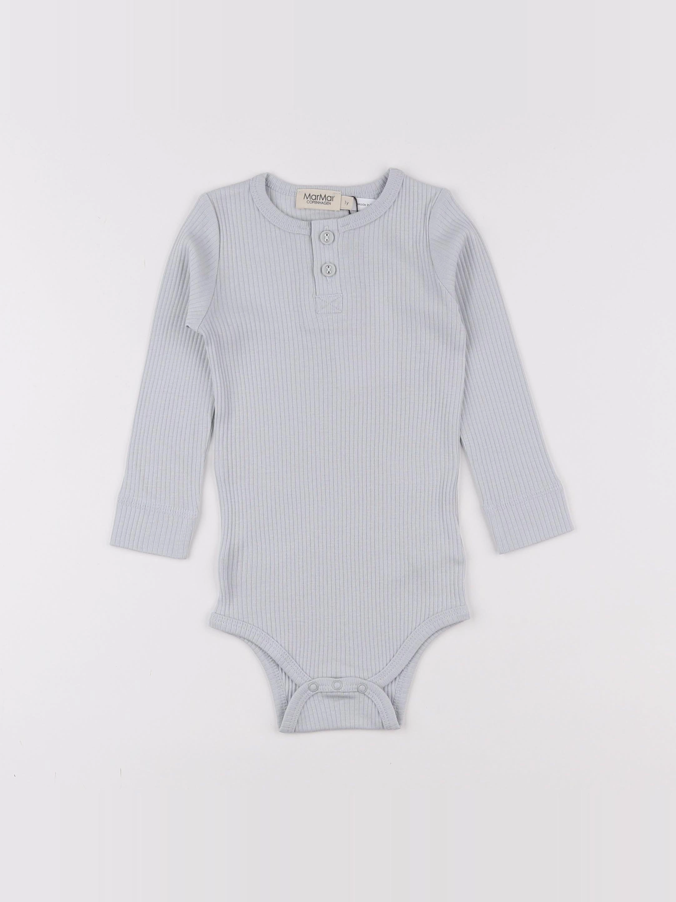 Marmar - Body manches longues avec boutons bleu clair - 1 mois