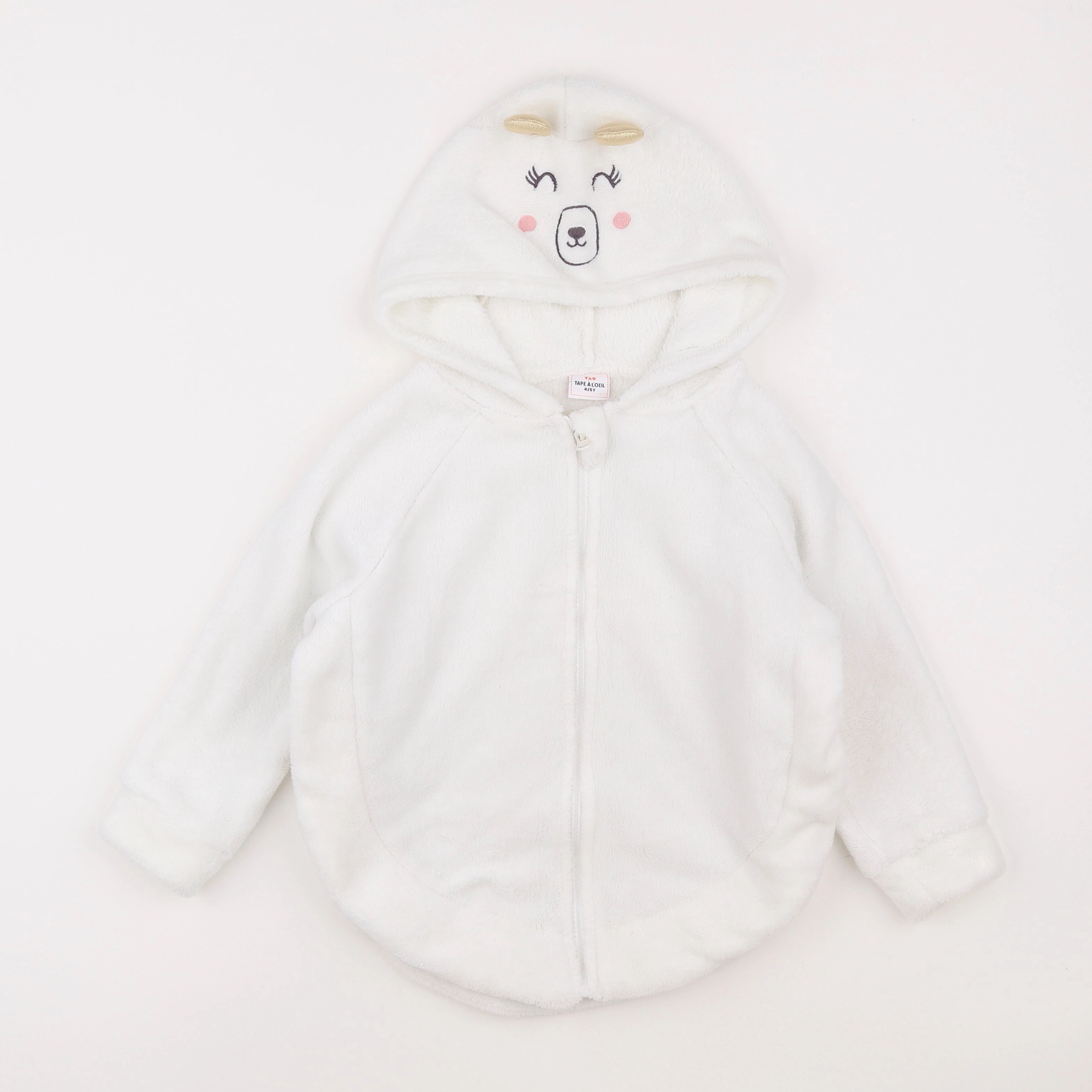 Tape à l'oeil - sweat blanc - 4/5 ans
