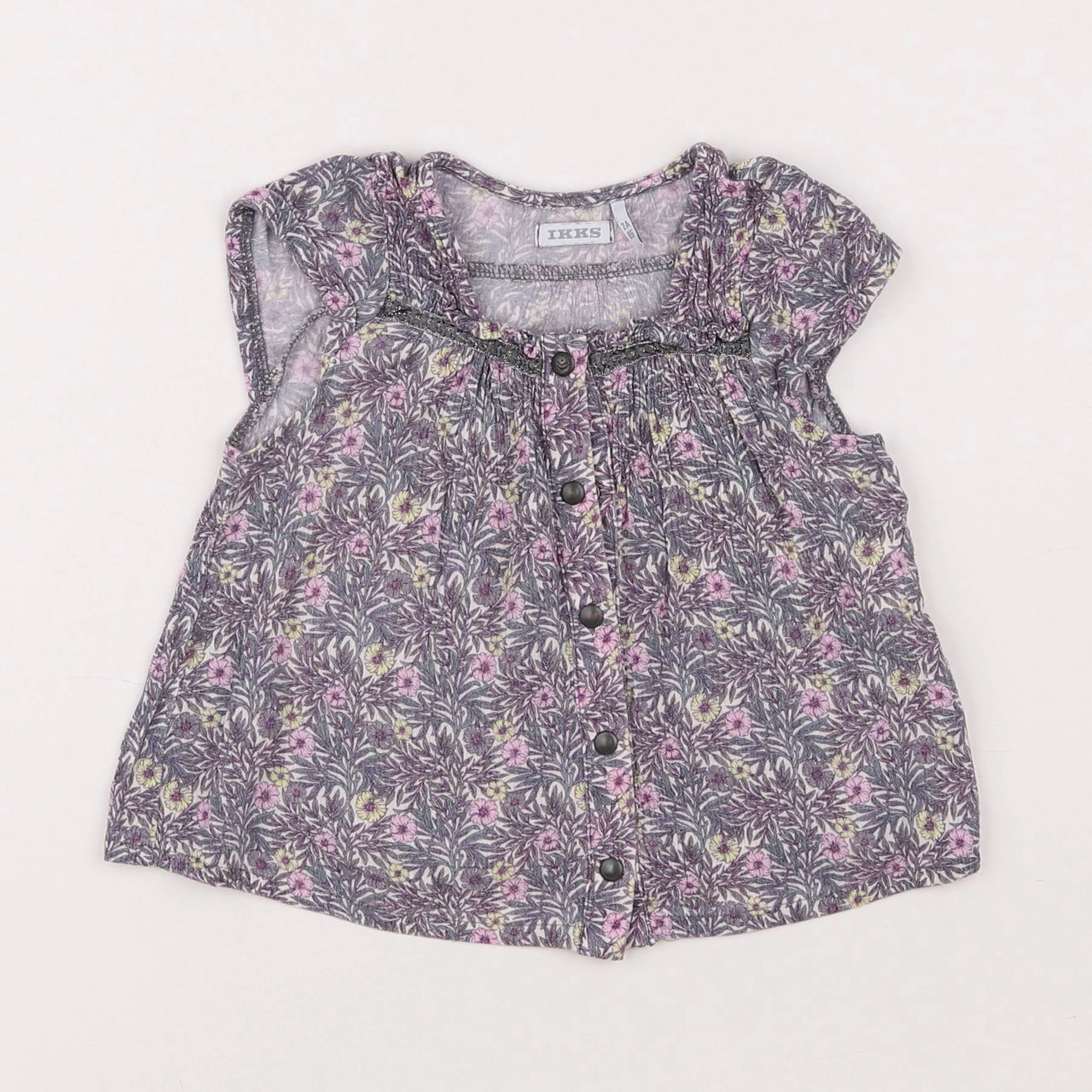 IKKS - blouse violet - 2 ans