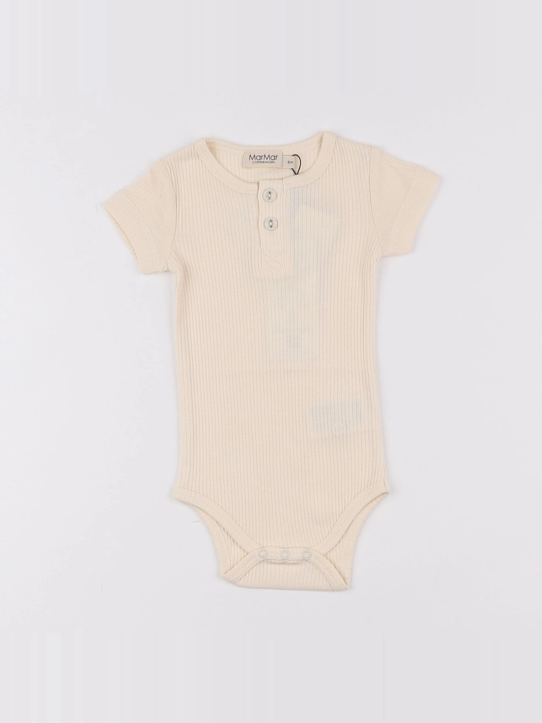 Marmar - Body manches courtes avec boutons beige - 6 mois