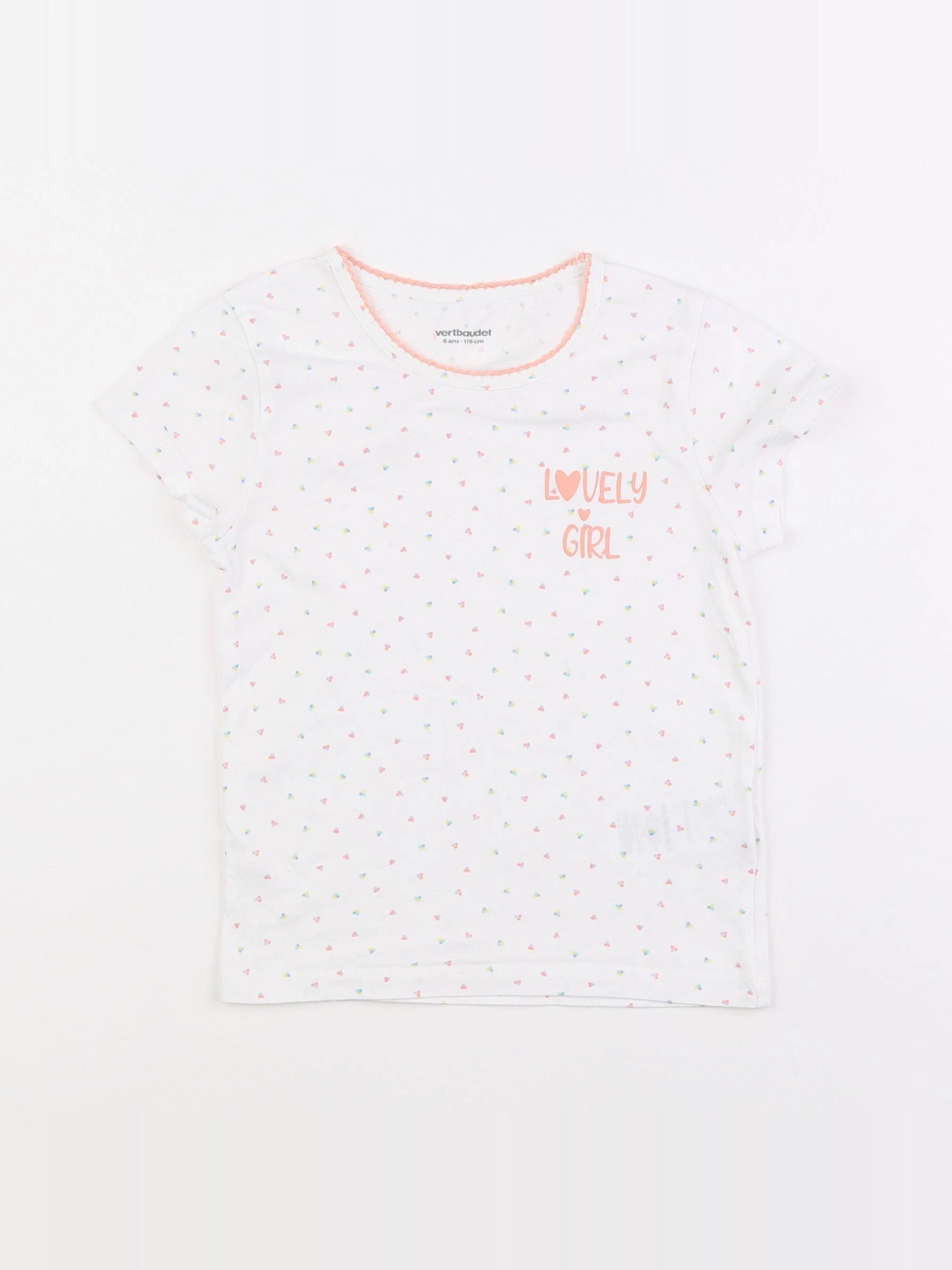 Vertbaudet - maillot de corps blanc - 6 ans