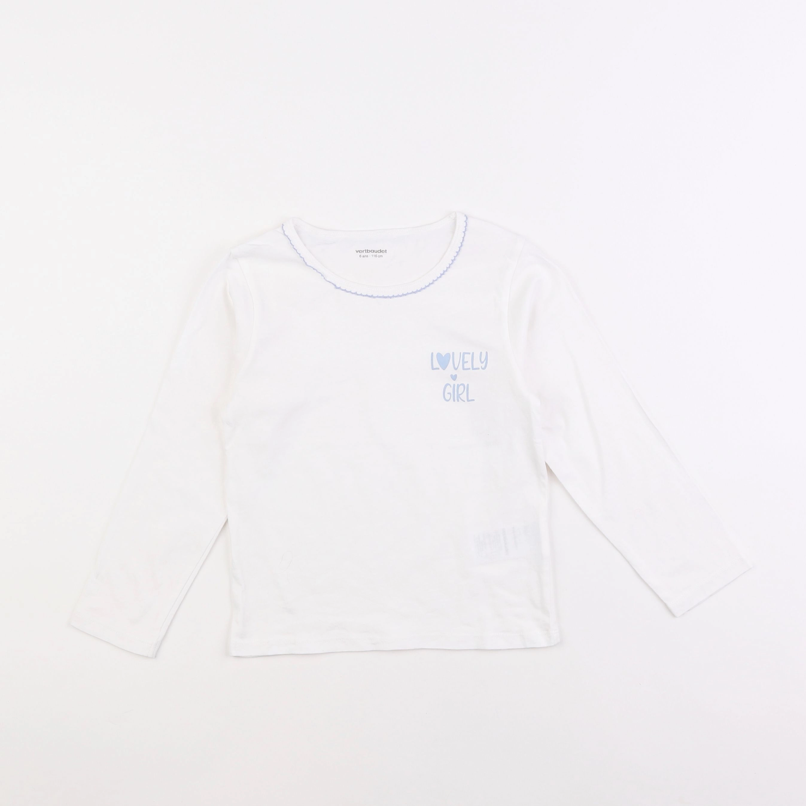 Vertbaudet - maillot de corps blanc - 6 ans