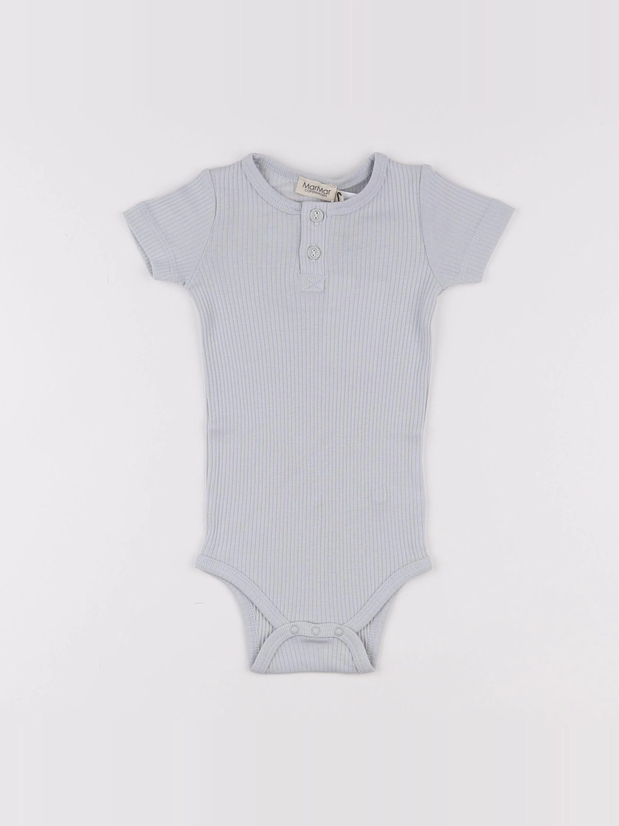 Marmar - Body manches courtes avec boutons bleu clair - 1 mois