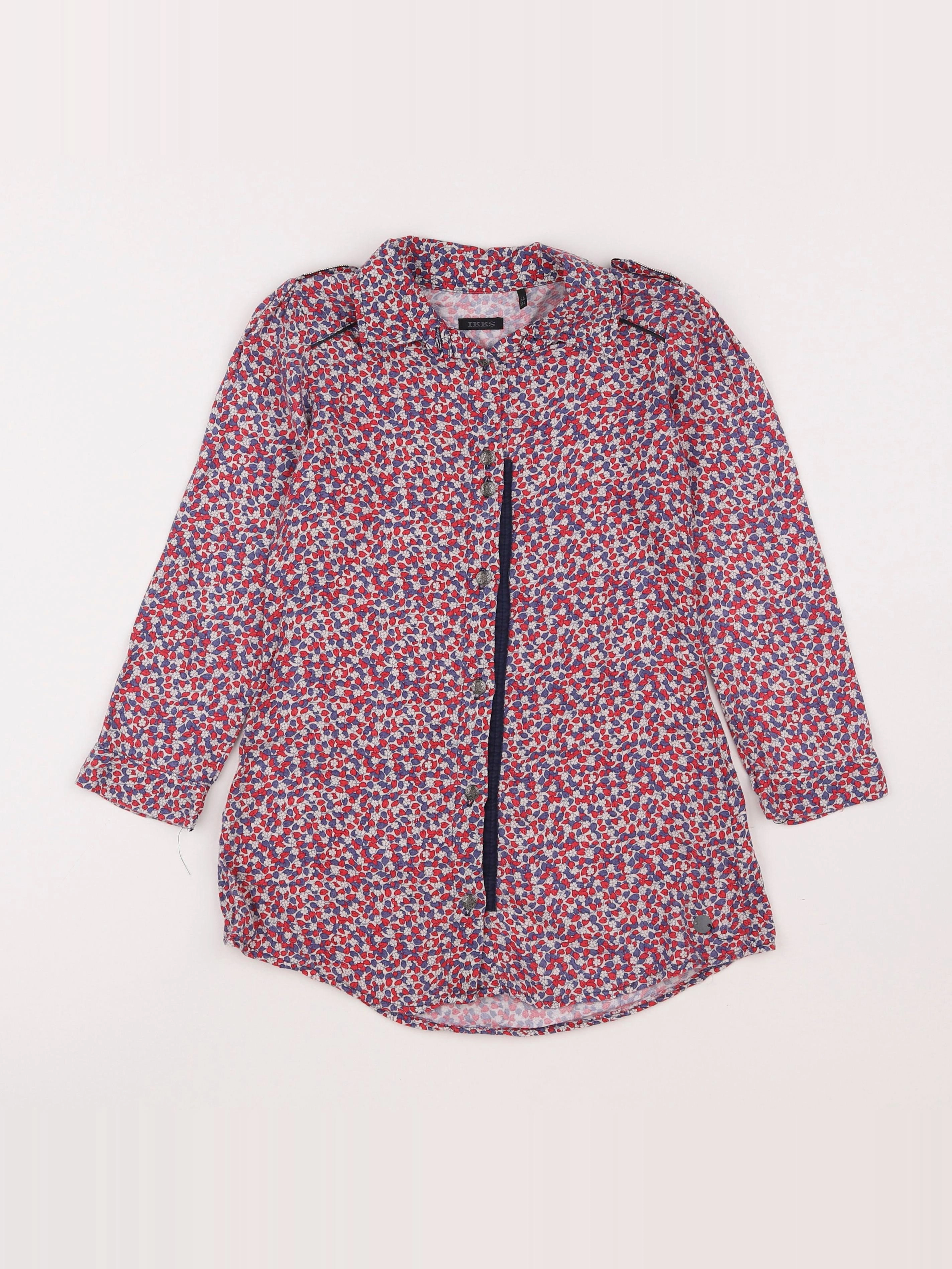 IKKS - robe rouge, bleu - 6 ans
