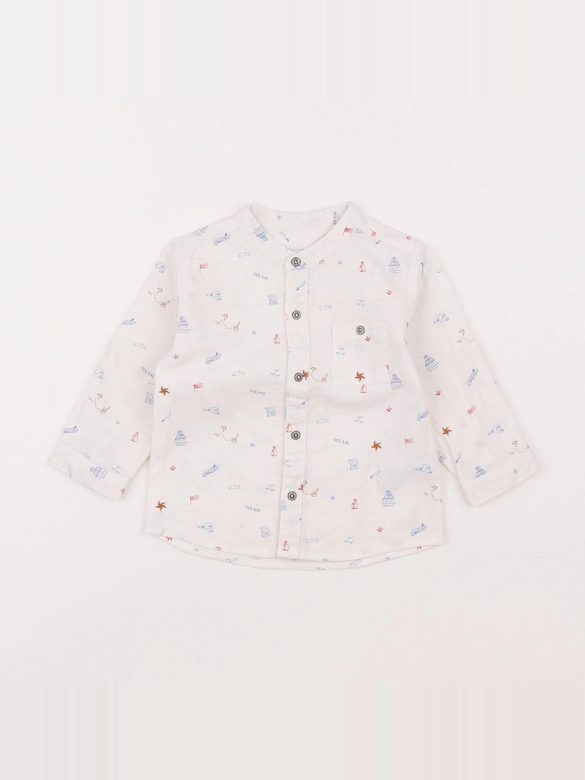 Vertbaudet - chemise blanc - 6 mois