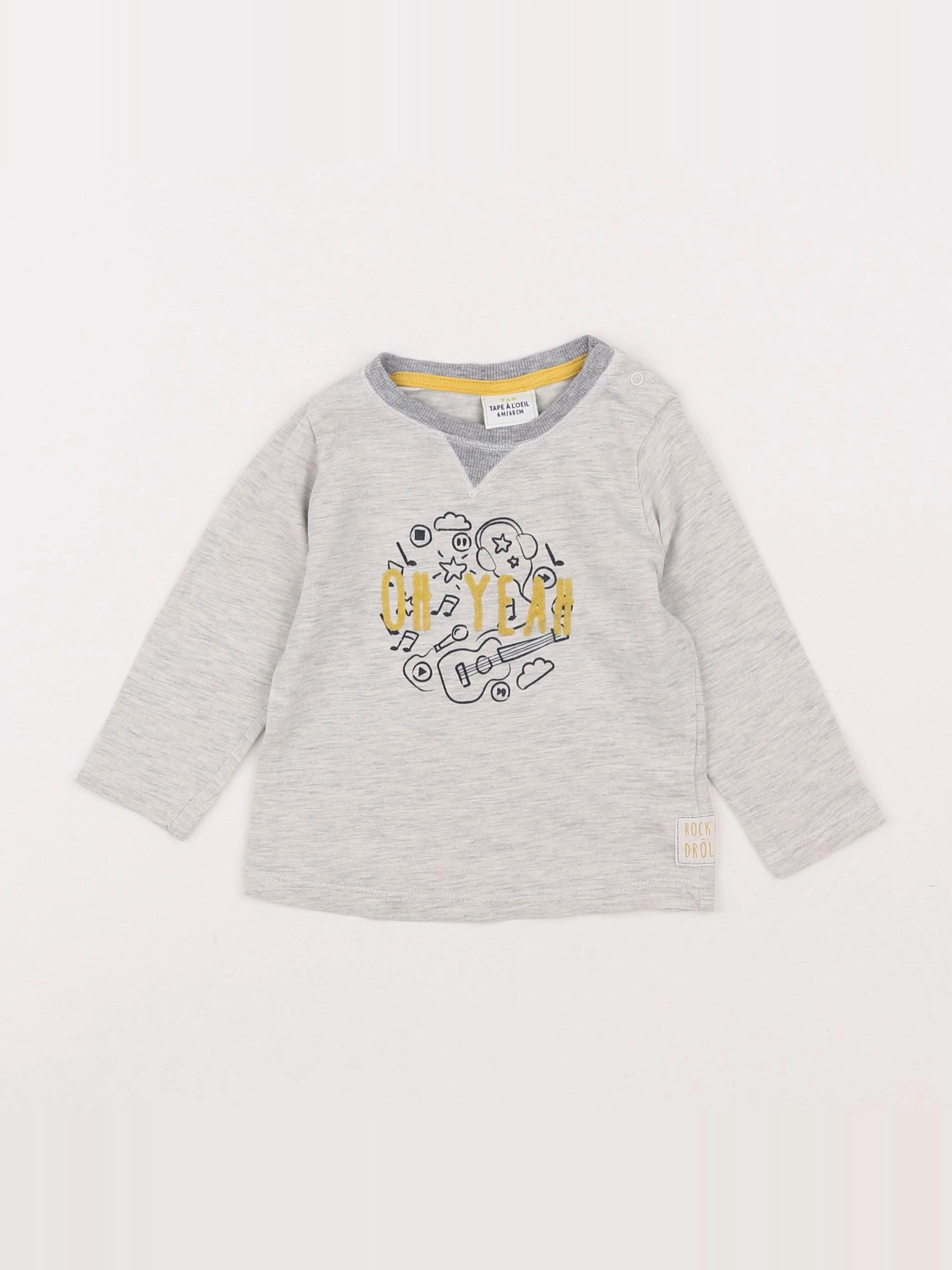 Tape à l'oeil - tee-shirt gris - 6 mois