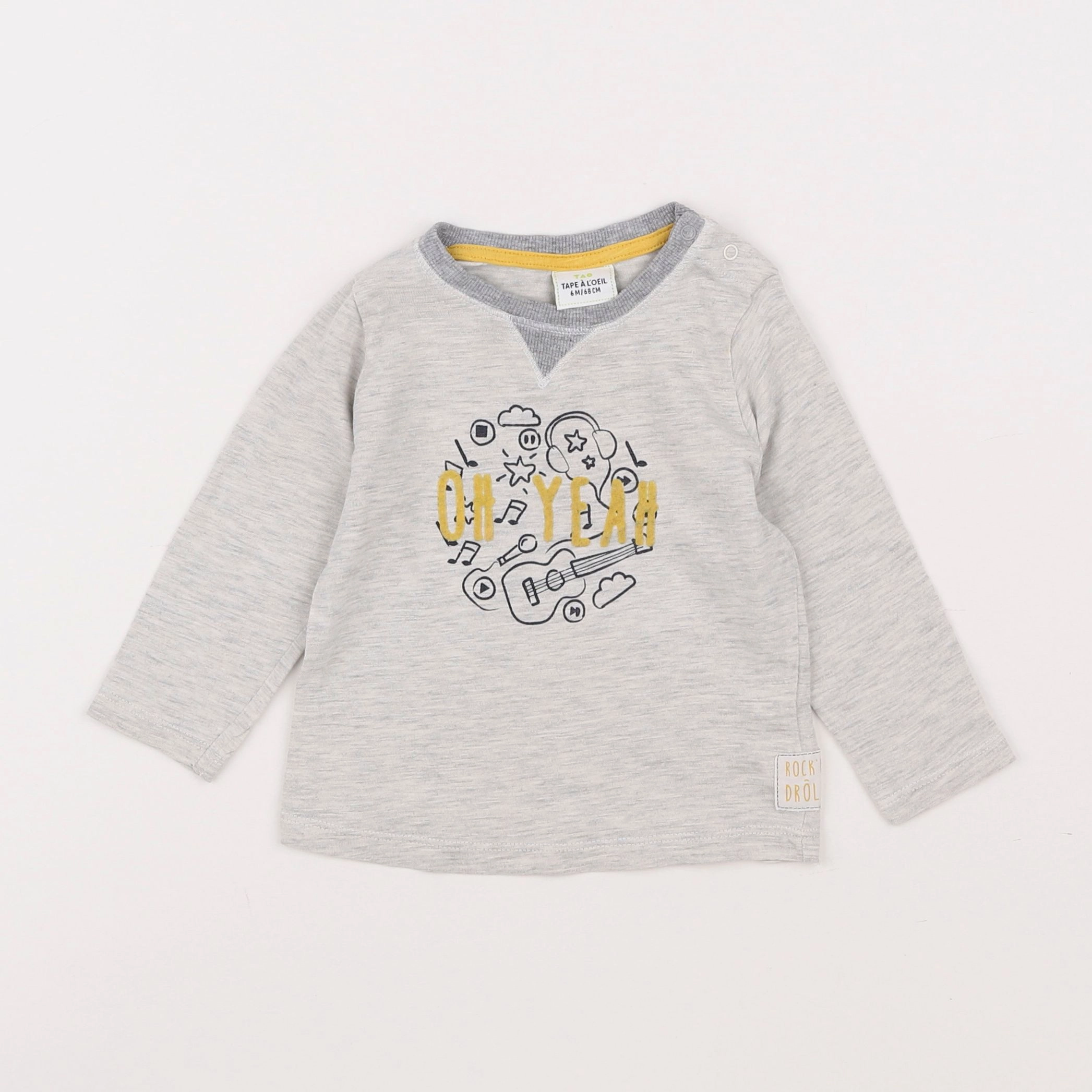 Tape à l'oeil - tee-shirt gris - 6 mois