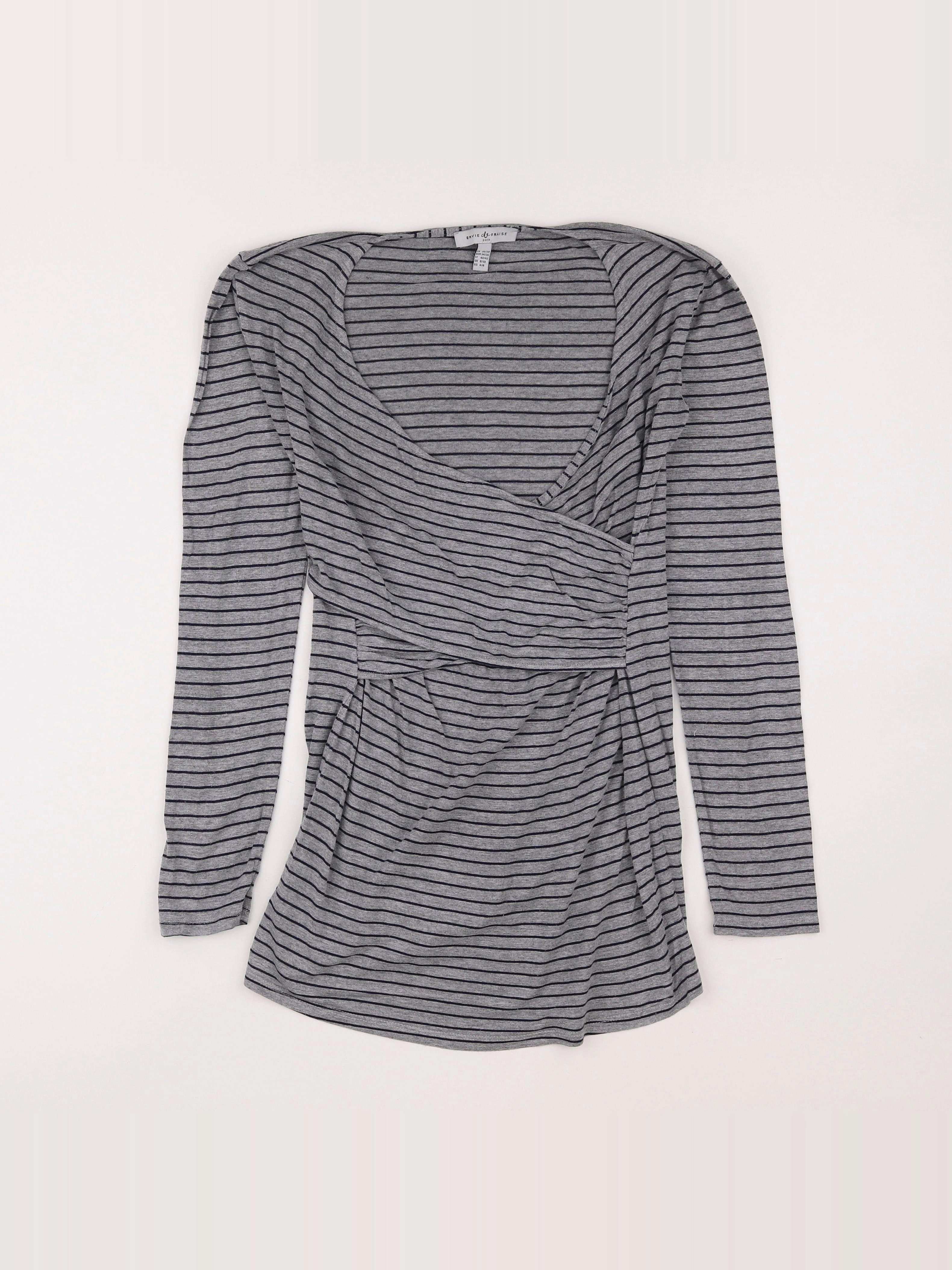 Envie de fraise - tee-shirt allaitement gris - 36 à 38