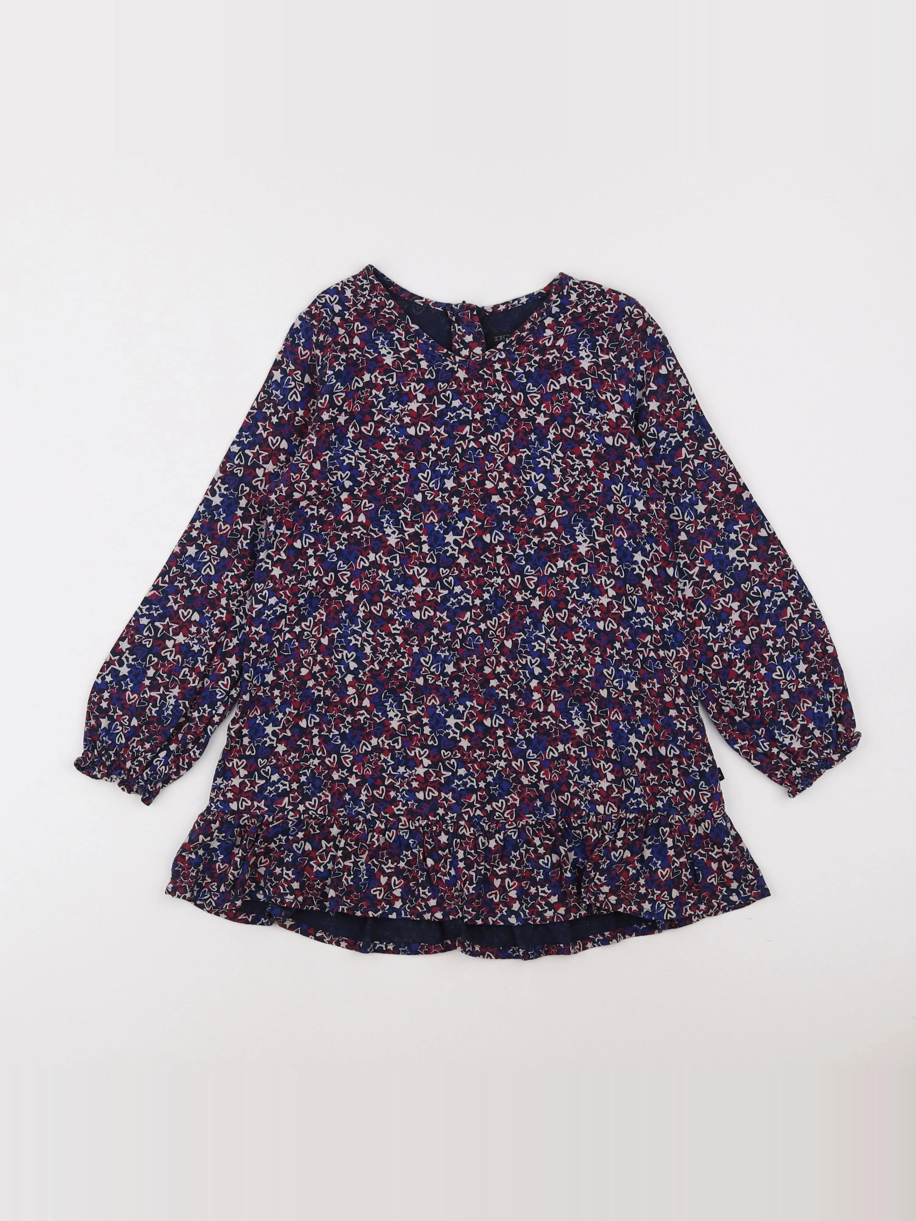 IKKS - robe bleu, rouge - 6 ans