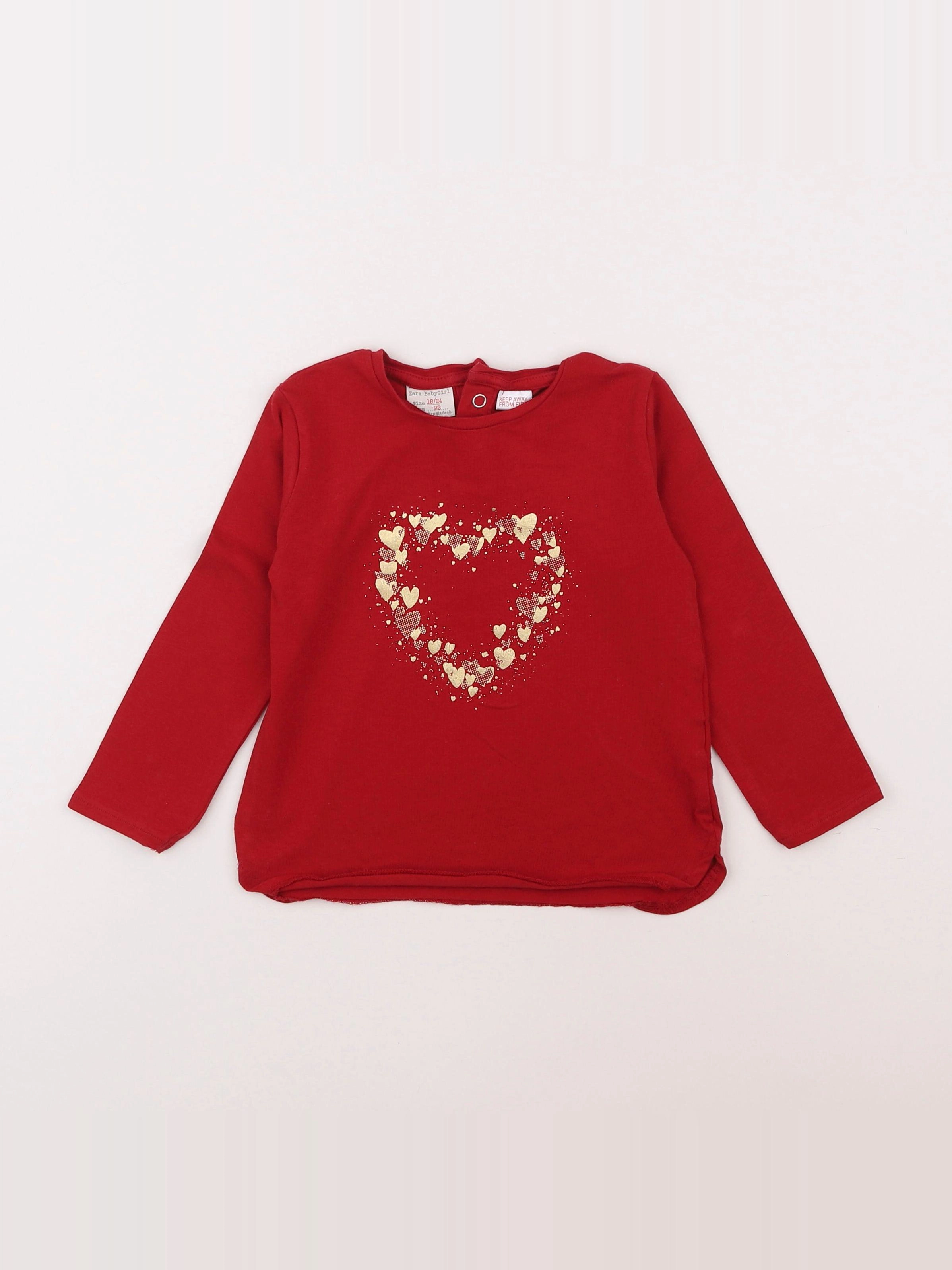 Zara - tee-shirt rouge - 18 mois à 2 ans