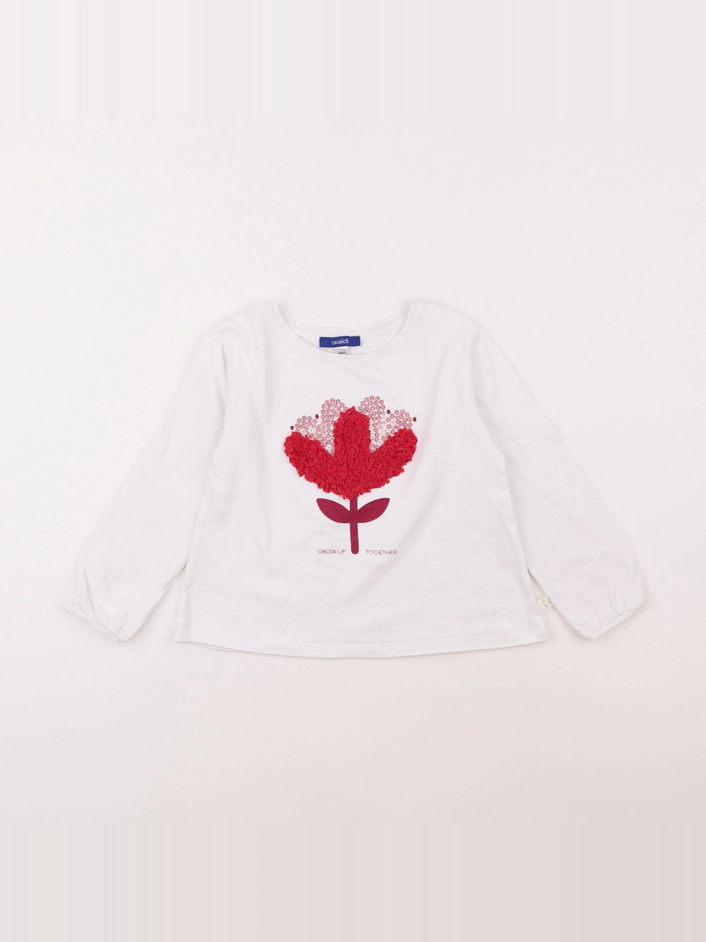 Okaidi - tee-shirt blanc - 4 ans