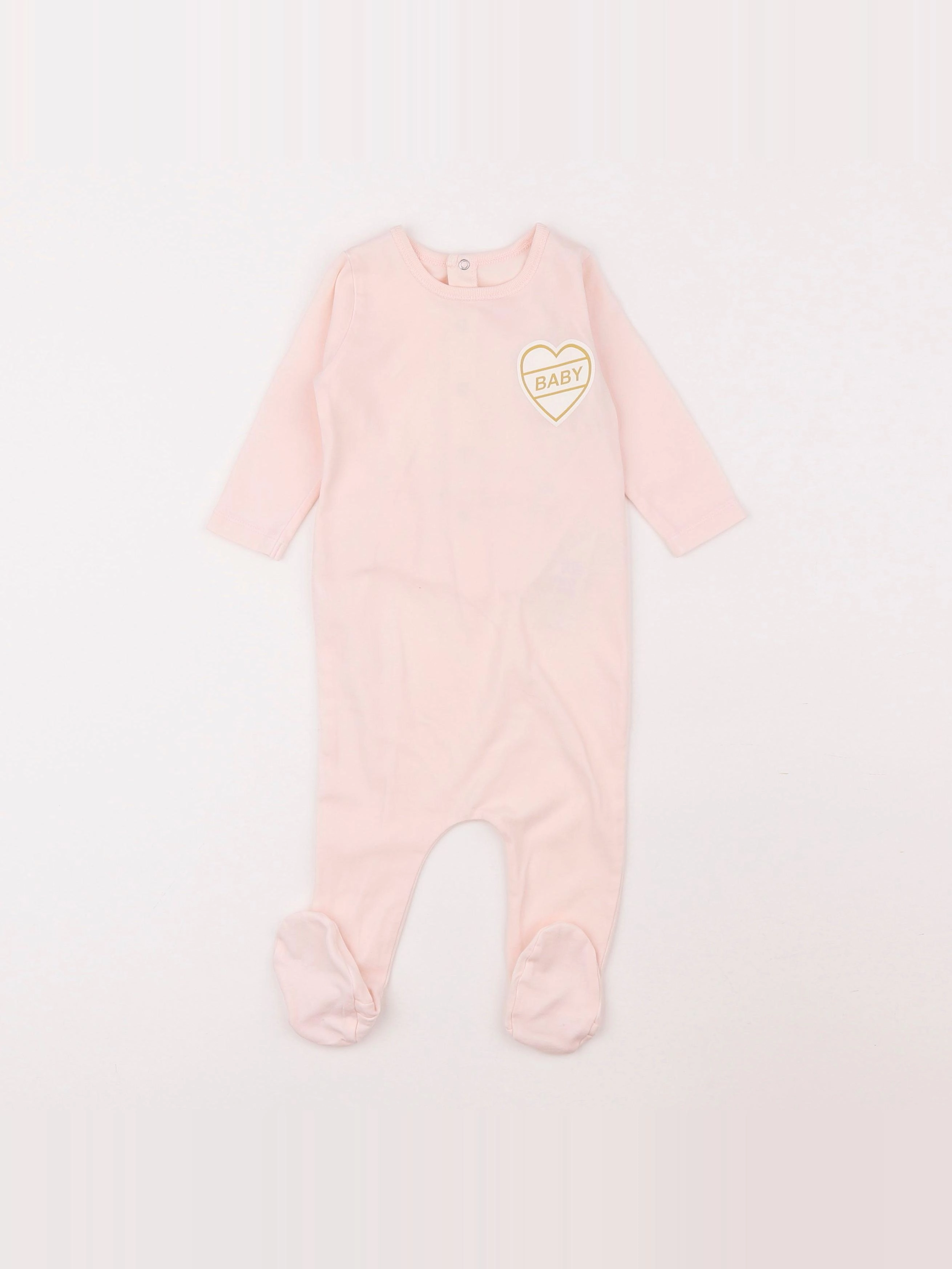 Bonton - pyjama coton rose - 6 mois