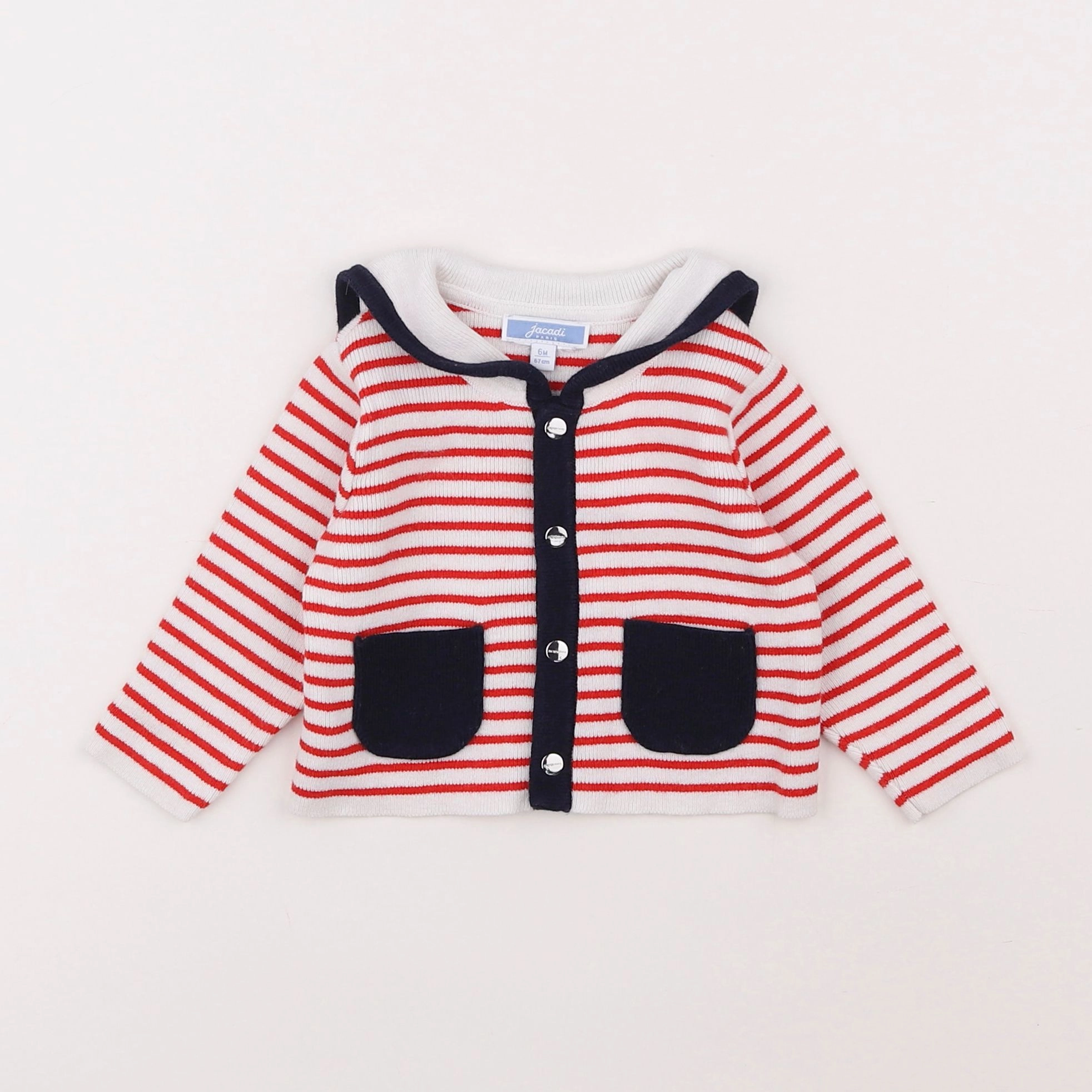 Jacadi - gilet rouge - 6 mois