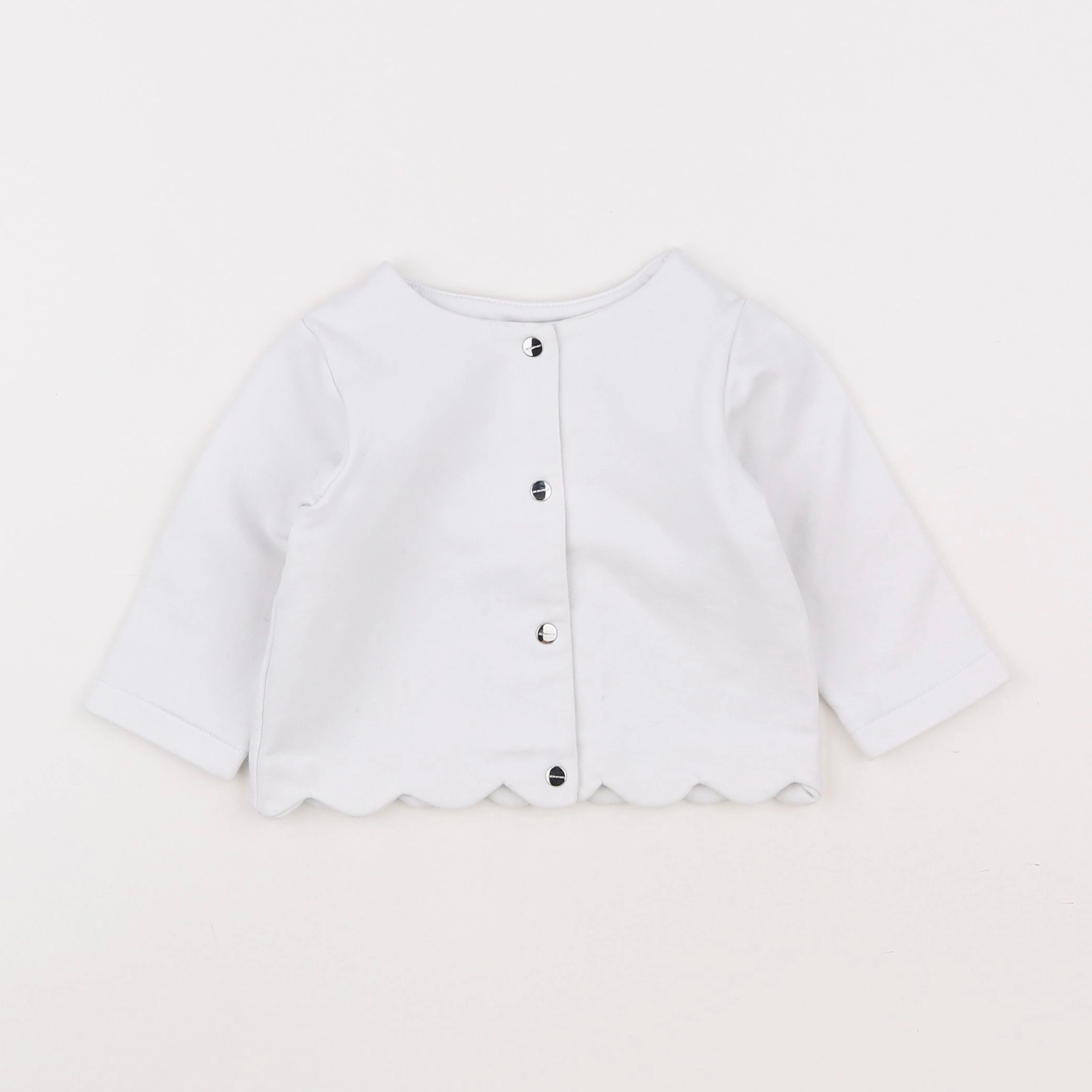 Jacadi - sweat blanc - 6 mois