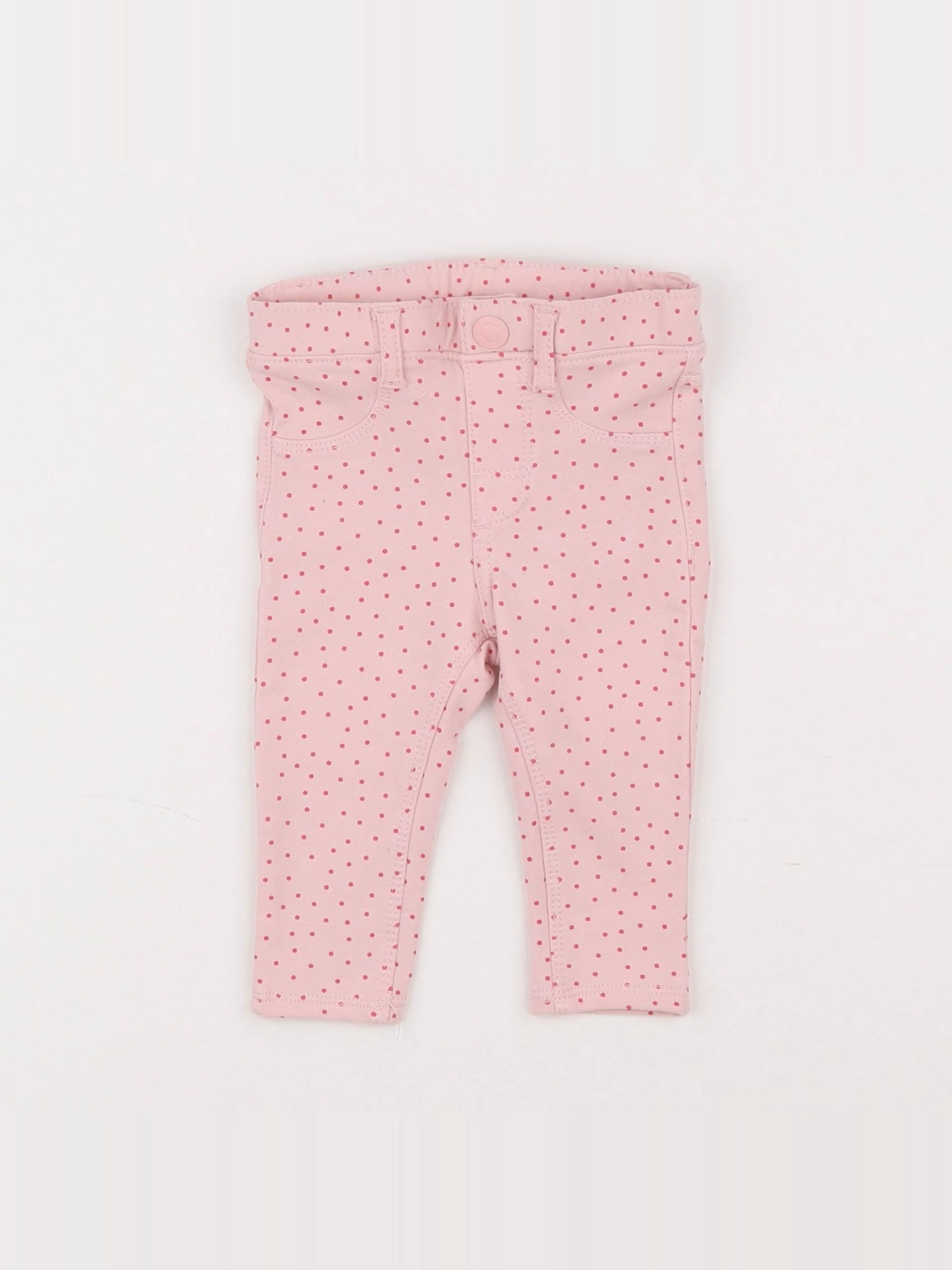 H&M - jegging rose - 6 mois