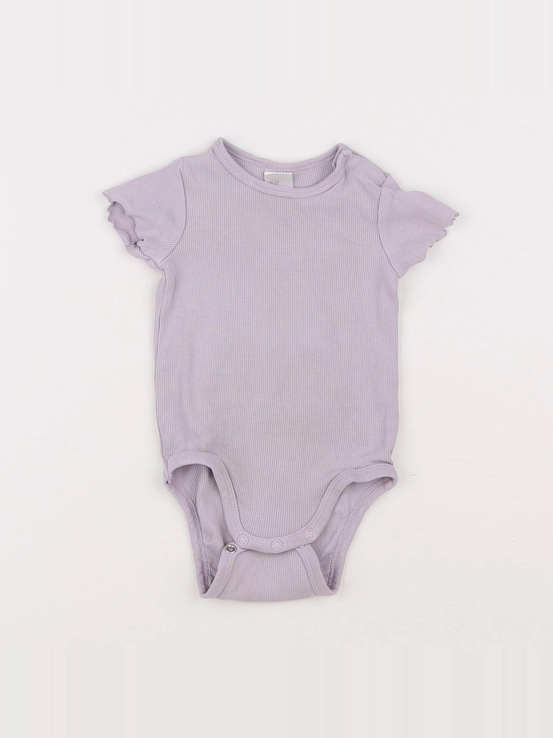 H&M - body violet - 3/6 mois