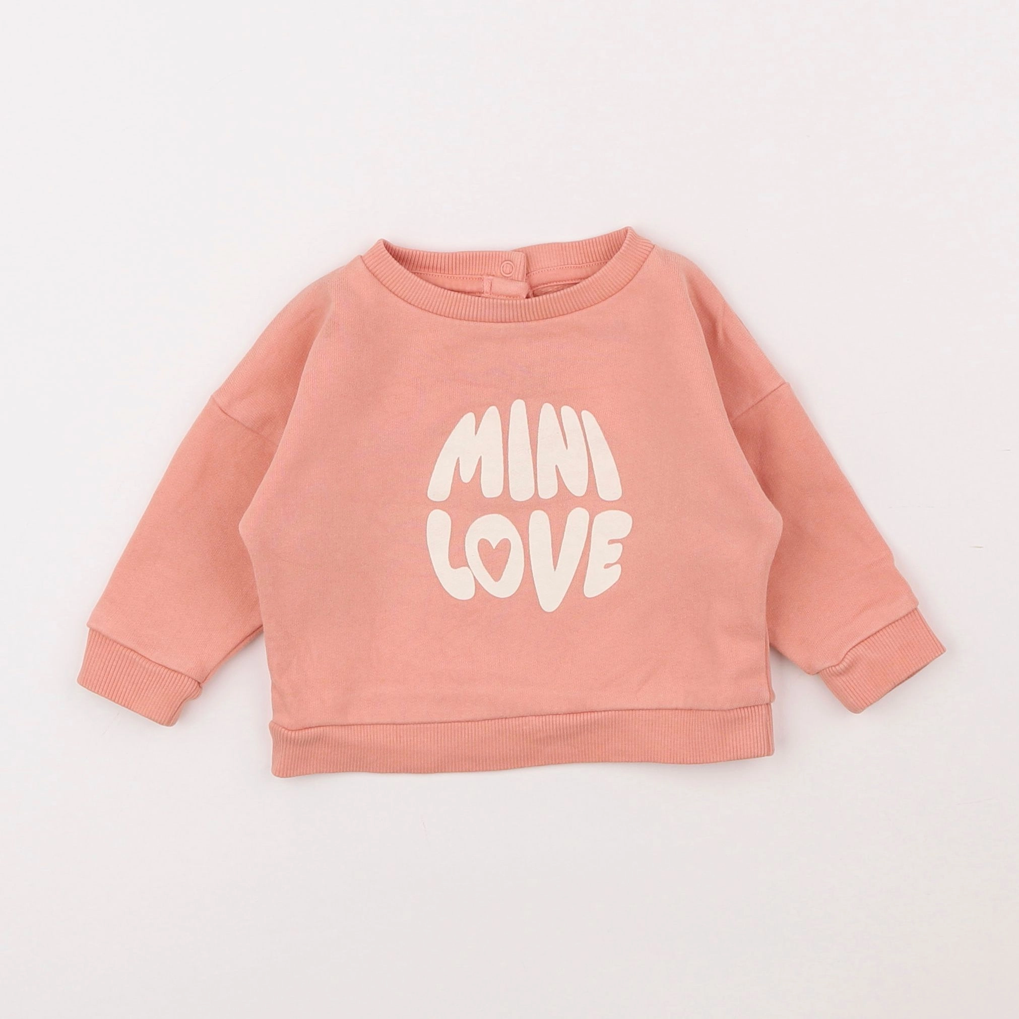 Vertbaudet - sweat orange - 6 mois