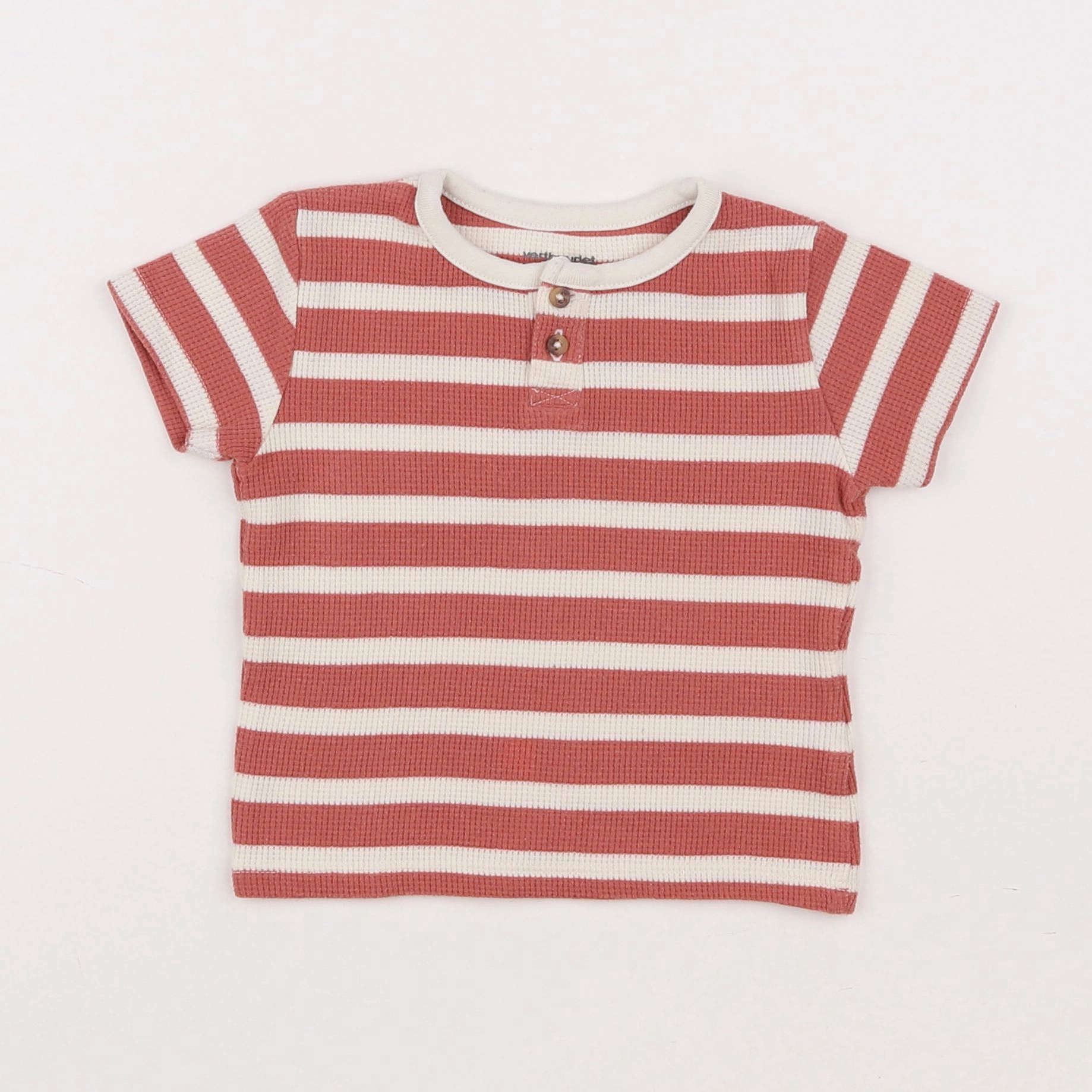 Vertbaudet - tee-shirt rouge - 12 mois