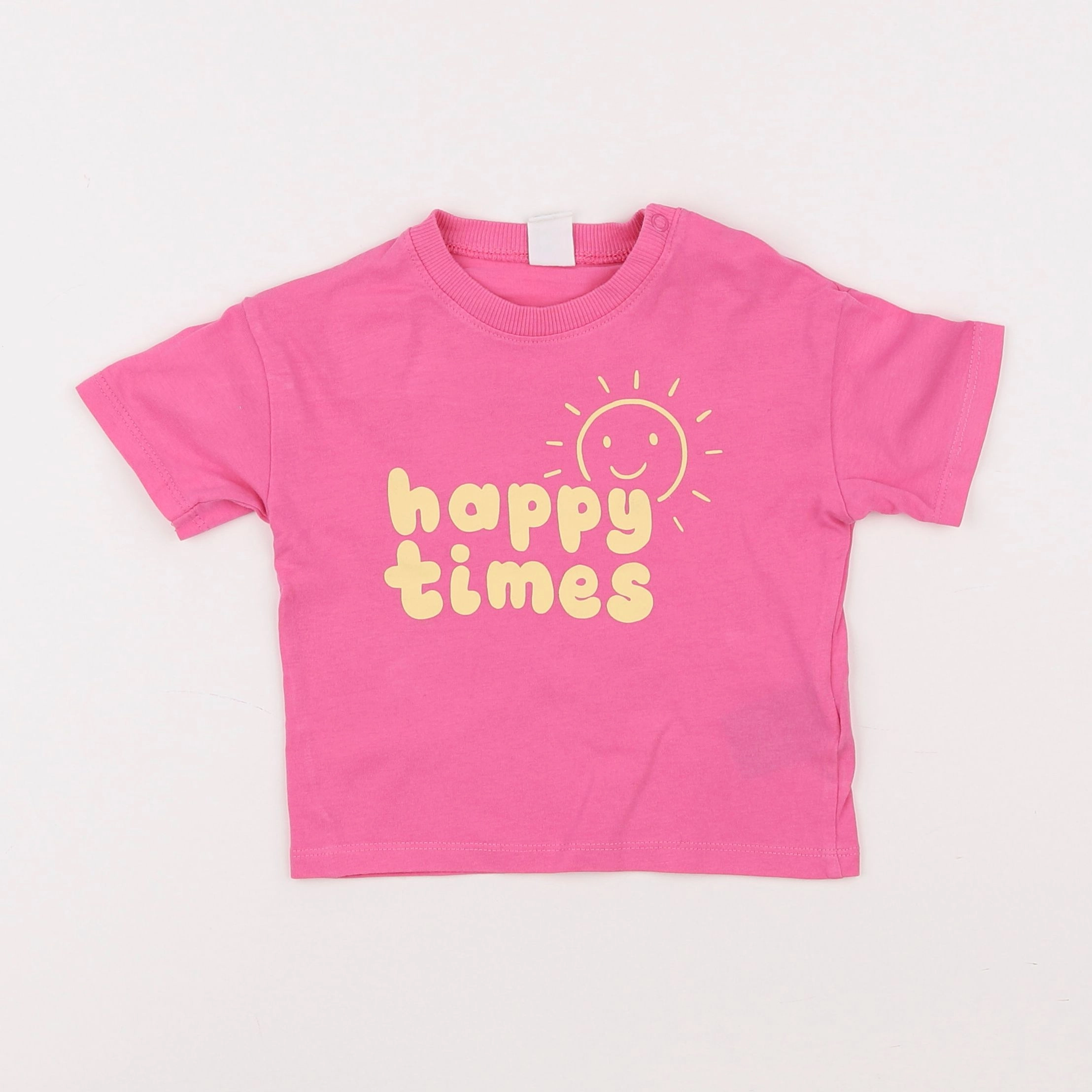H&M - tee-shirt rose - 9/12 mois