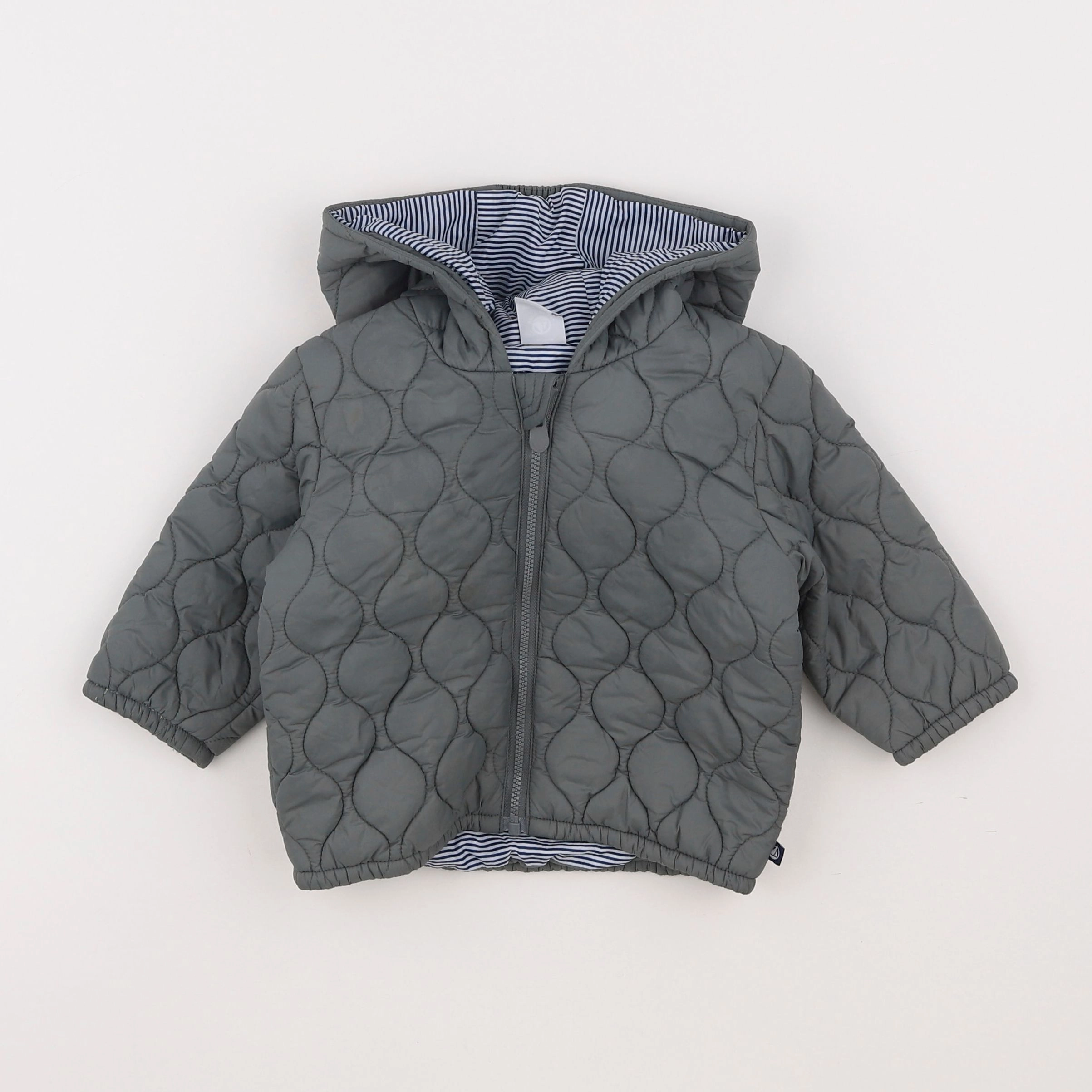 Petit Bateau - doudoune vert - 12 mois